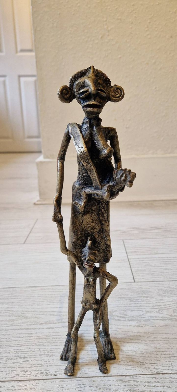 African Bronze Tribal Art Brass Figurine