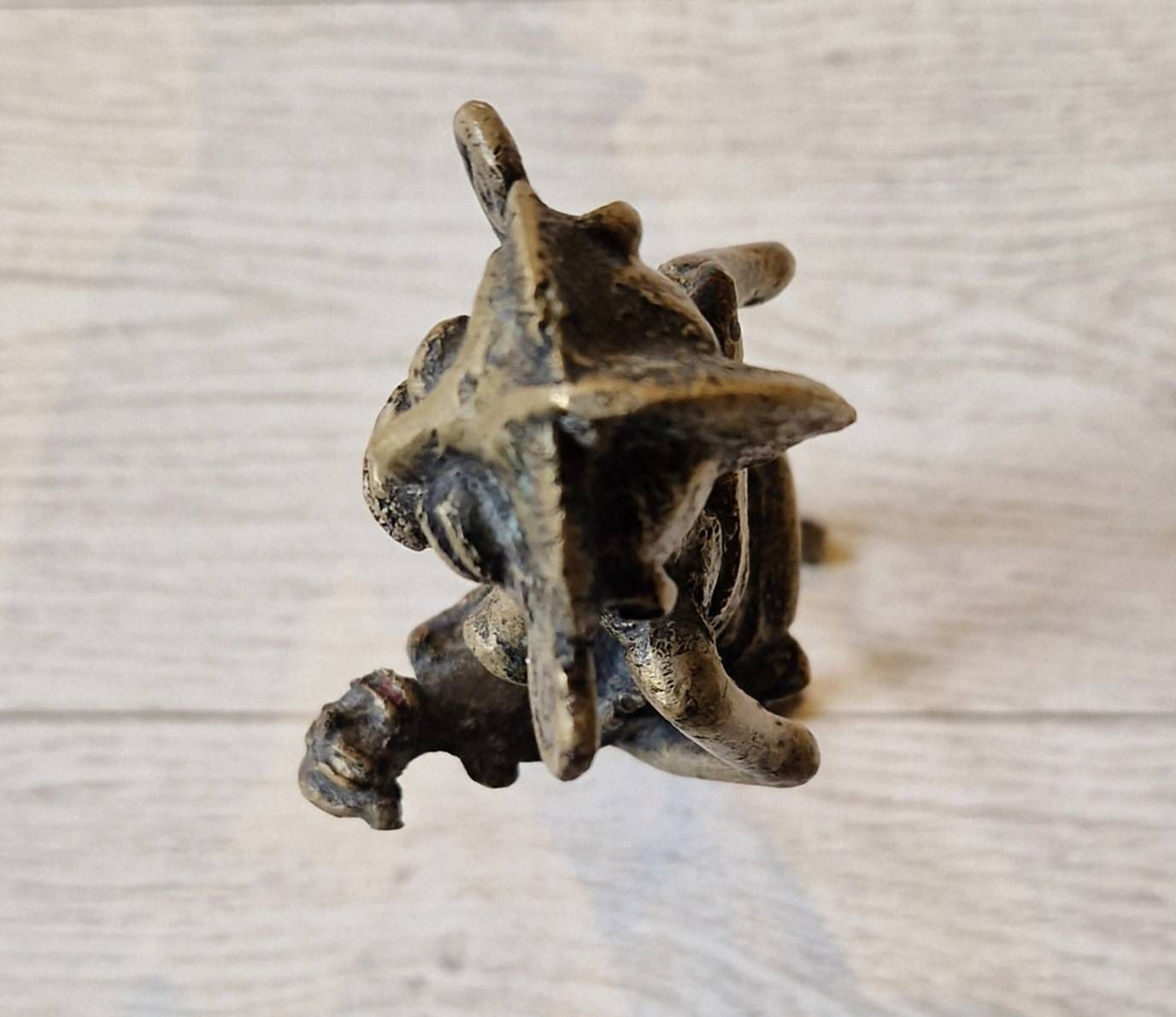 African Bronze Tribal Art Brass Figurine photo vinterior