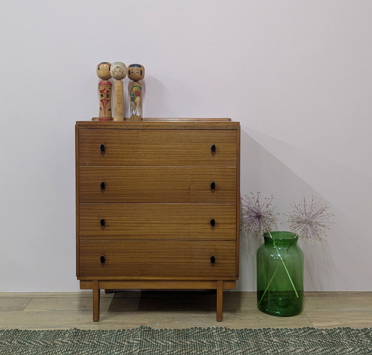Vintage Early 1960s Tall Boy Chest Of Drawers By Austinsuite