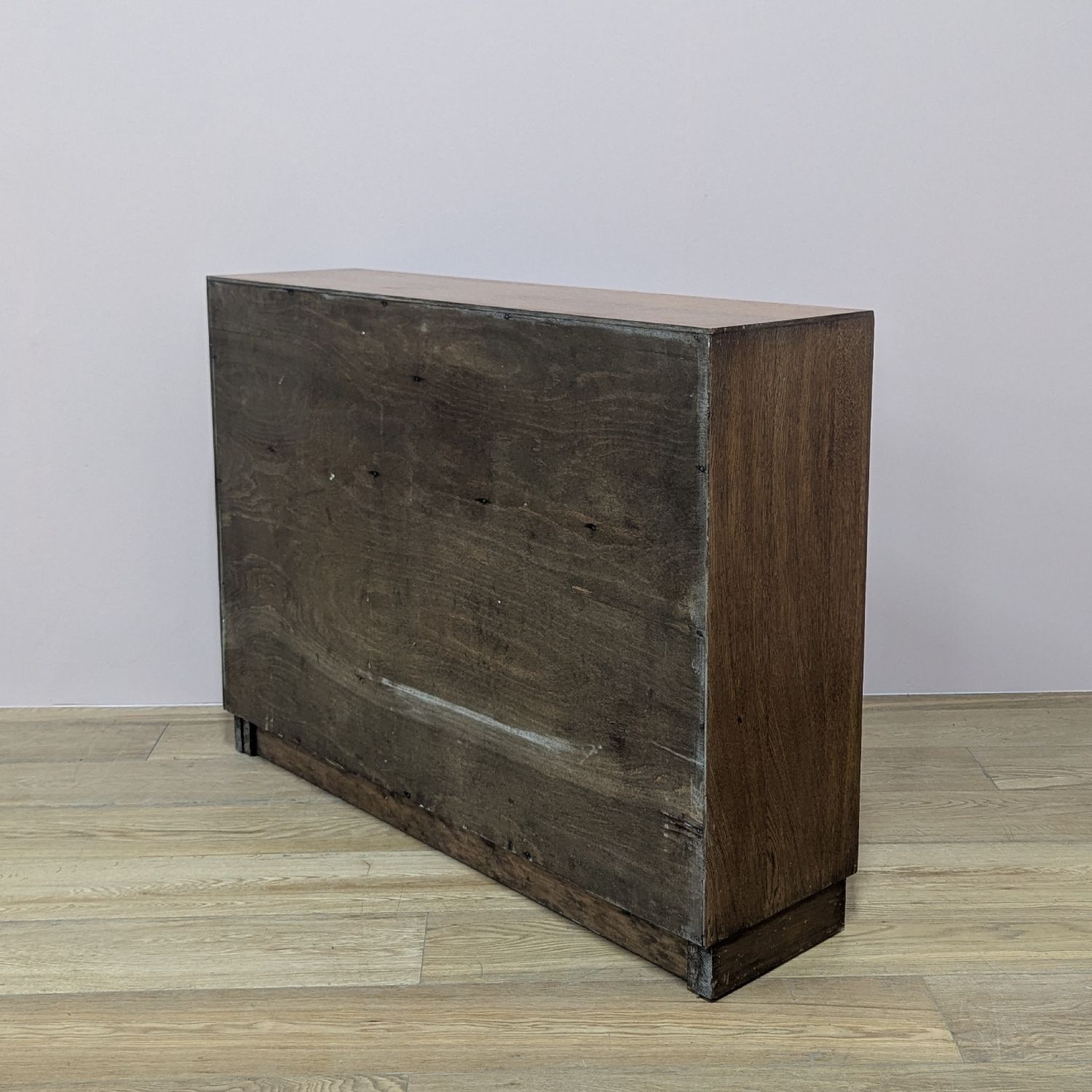 Vintage 1950s Oak Glazed Bookcase Cabinet photo vinterior