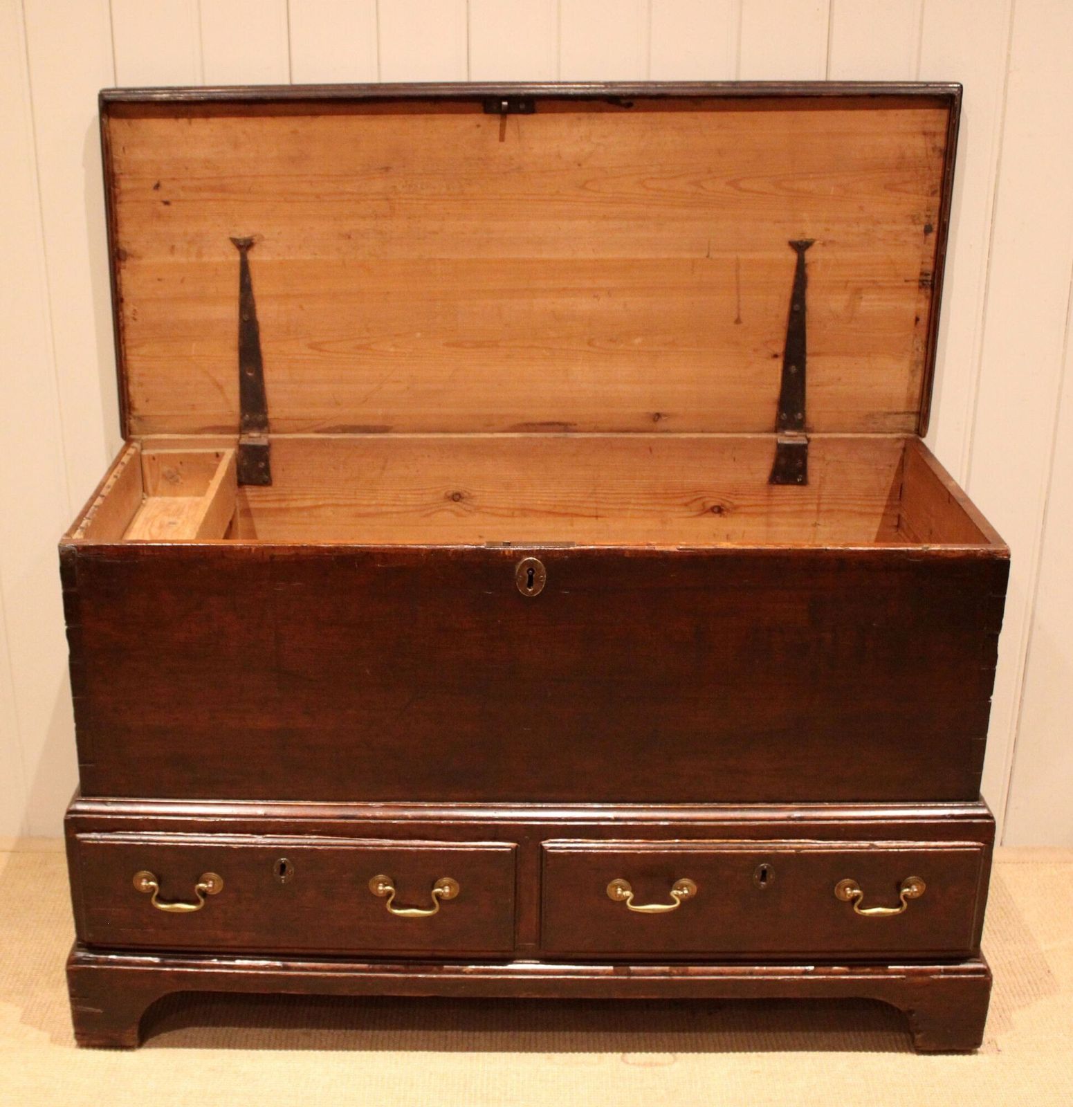 Early 19th Century Deal Wood Mule Chest photo Furniture