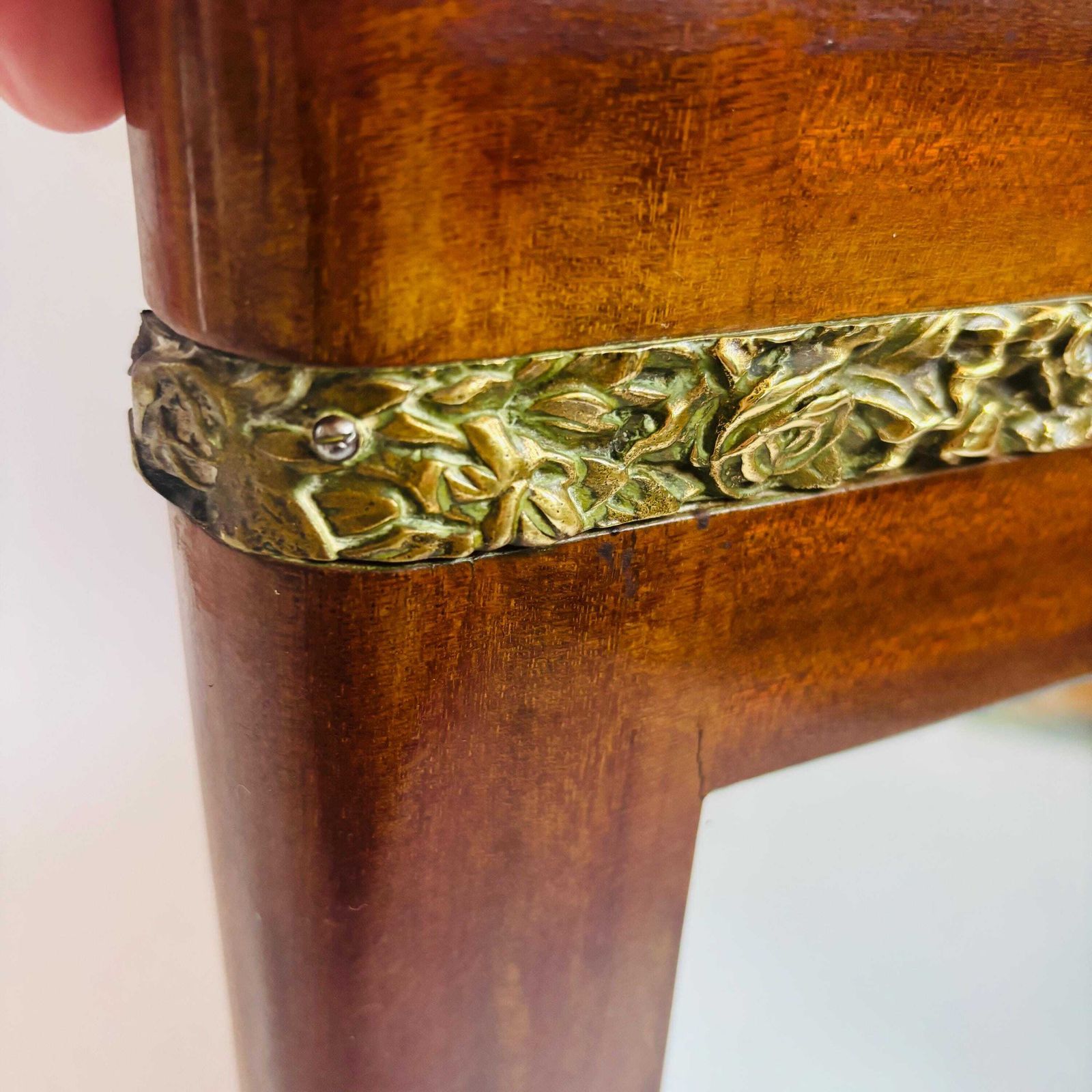 Rare Antique Art Nouveau Wall Mirror With Relief Cast Gilt Mounts 1900 photo vinterior