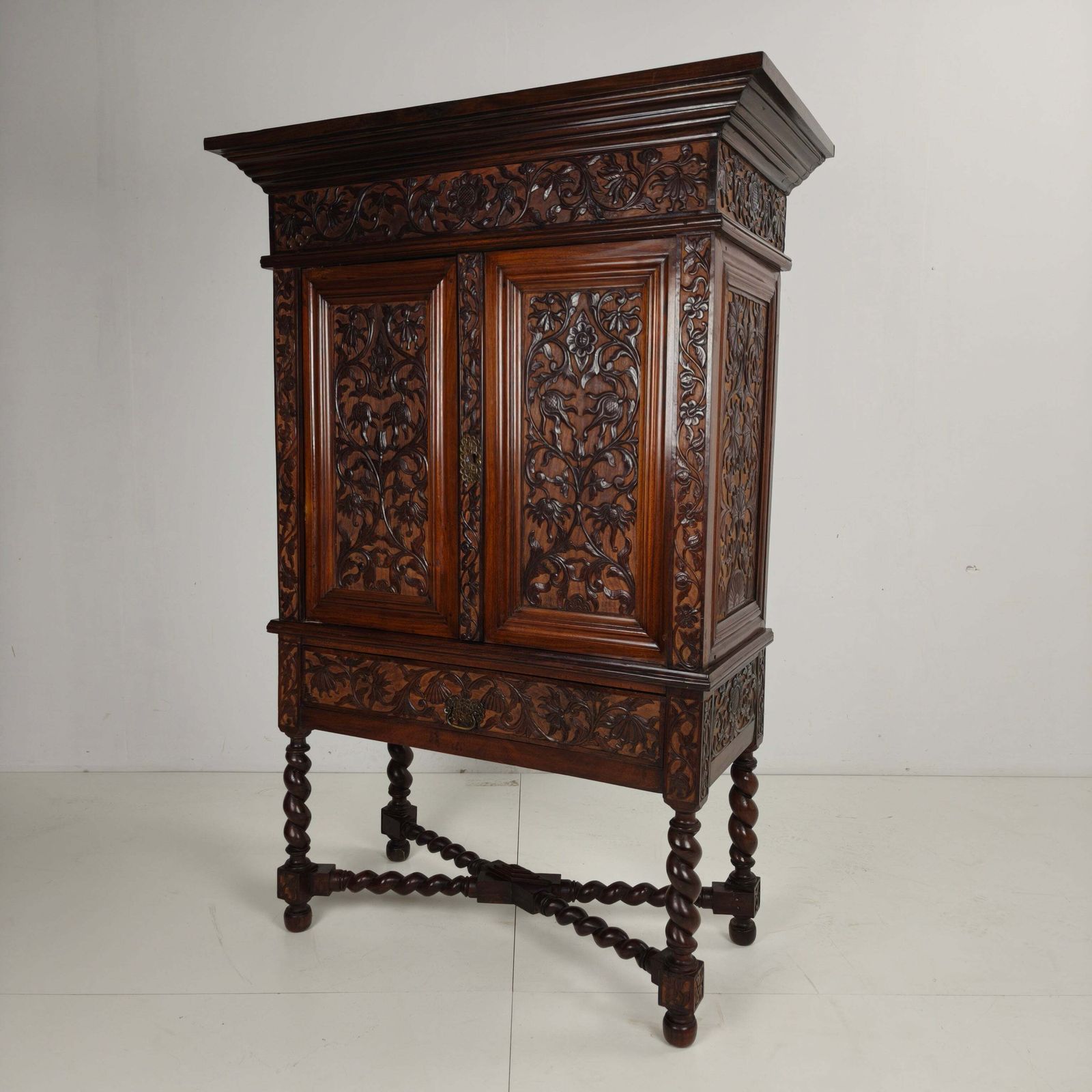 Late 19th Century Carved Colonial Cabinet – Dutch East Indies photo furniture