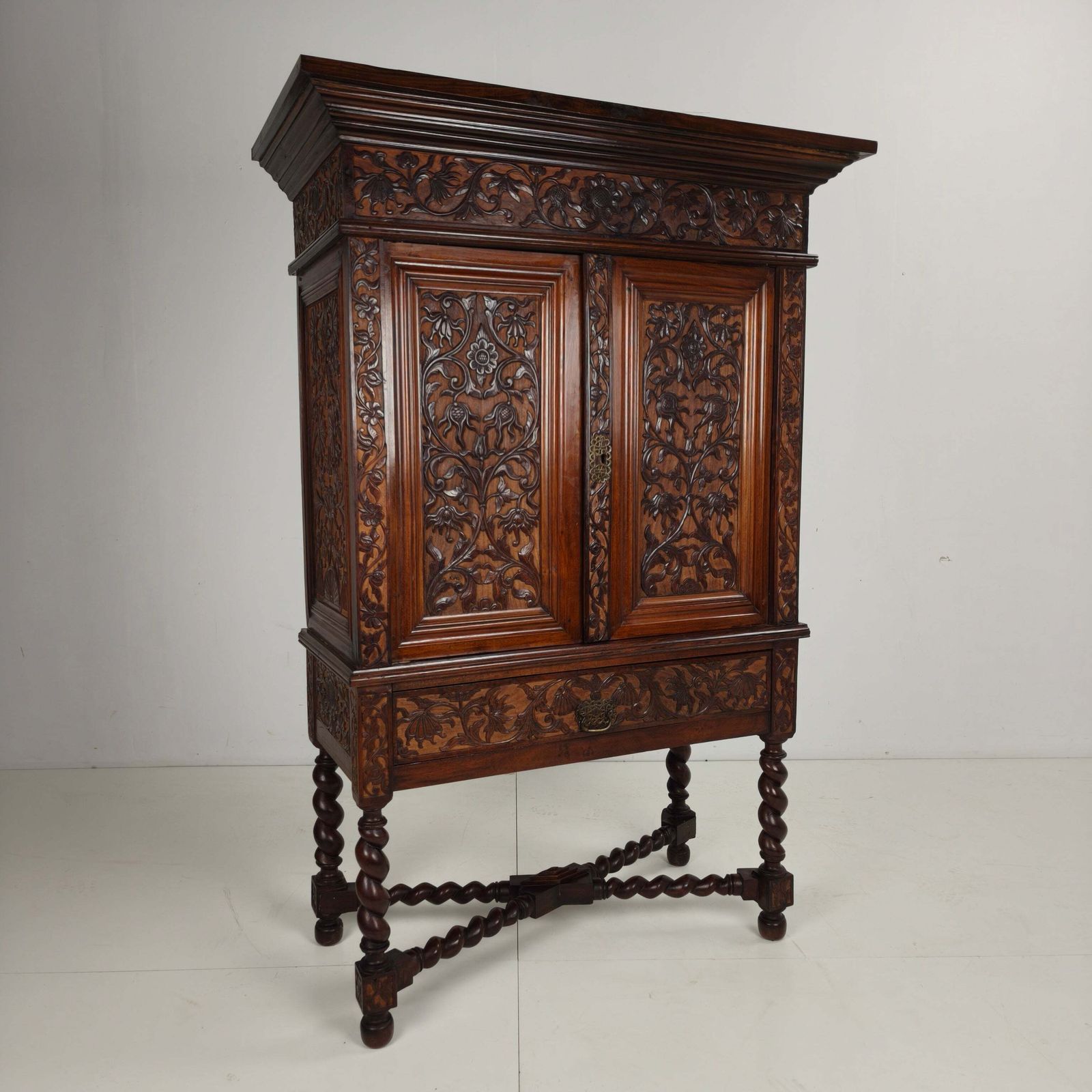 Late 19th Century Carved Colonial Cabinet – Dutch East Indies photo for sale