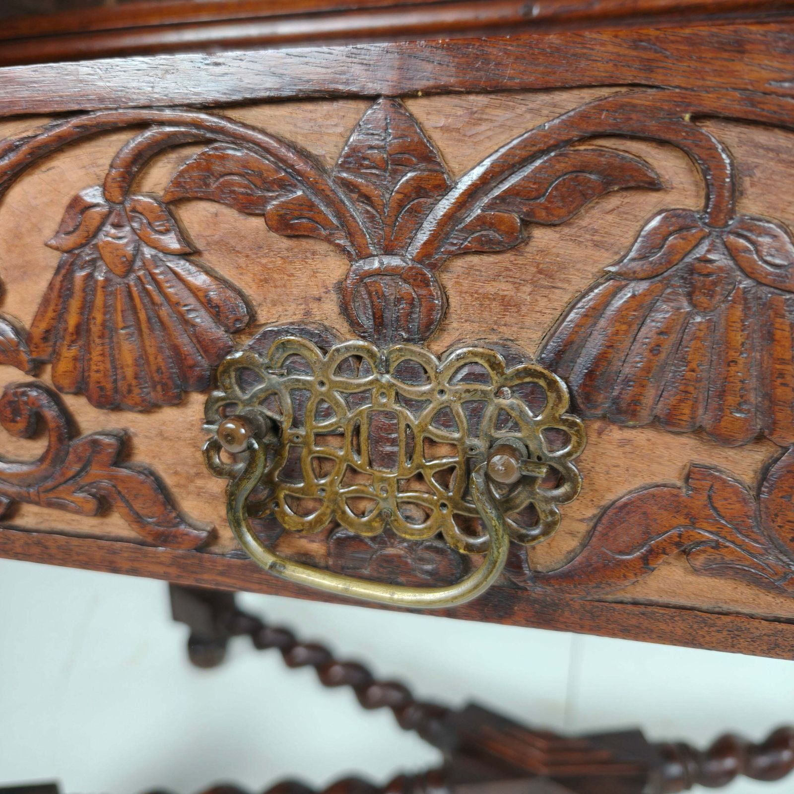 Late 19th Century Carved Colonial Cabinet – Dutch East Indies photo vintage