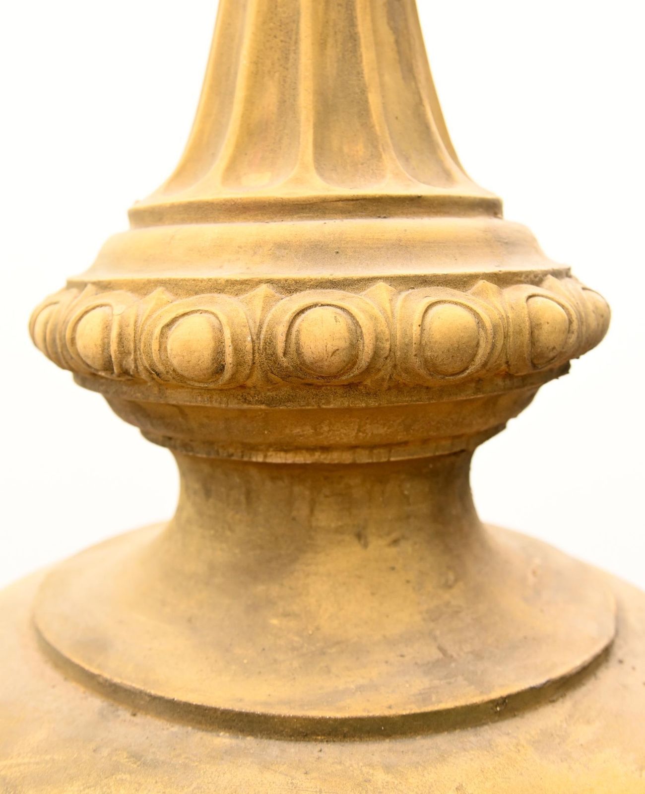 Pair Classical Stone Garden Urns English Finials With Ram Masks photo furniture