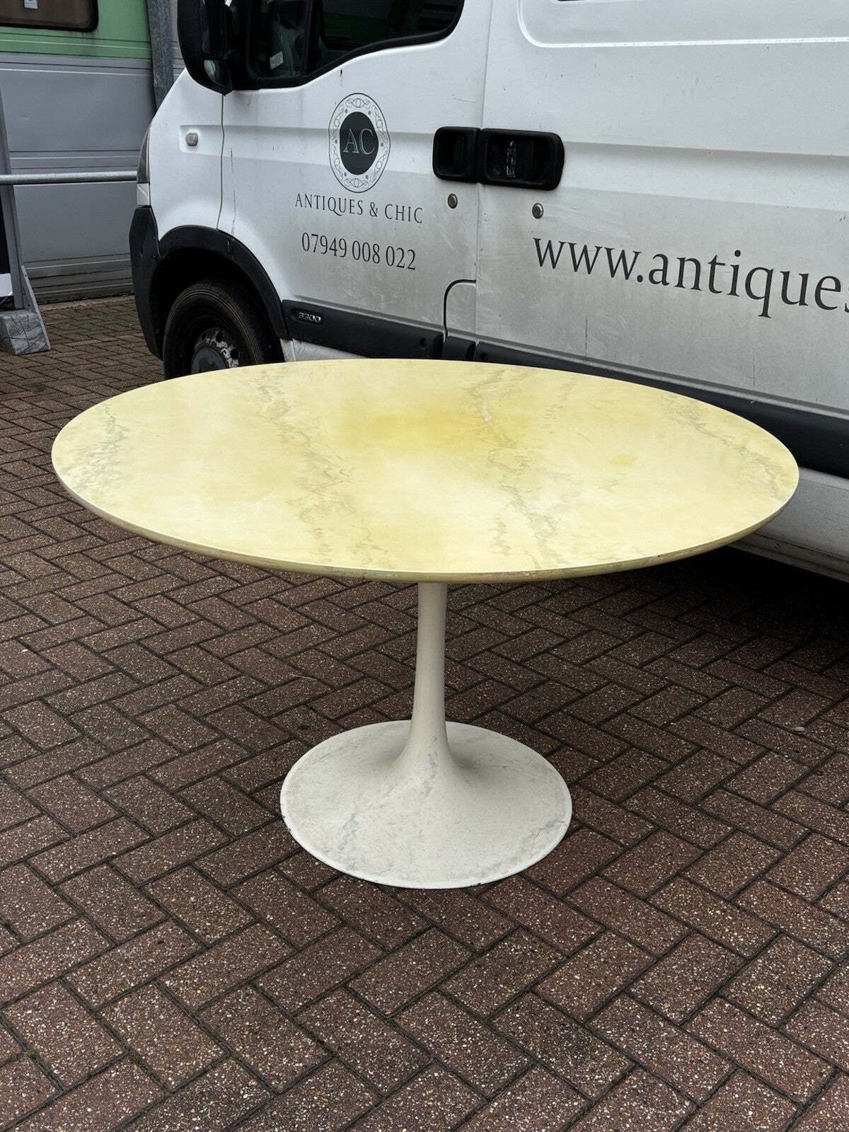 photo for sale 1960s Eero Saarinen For Knoll Tulip Dining Table