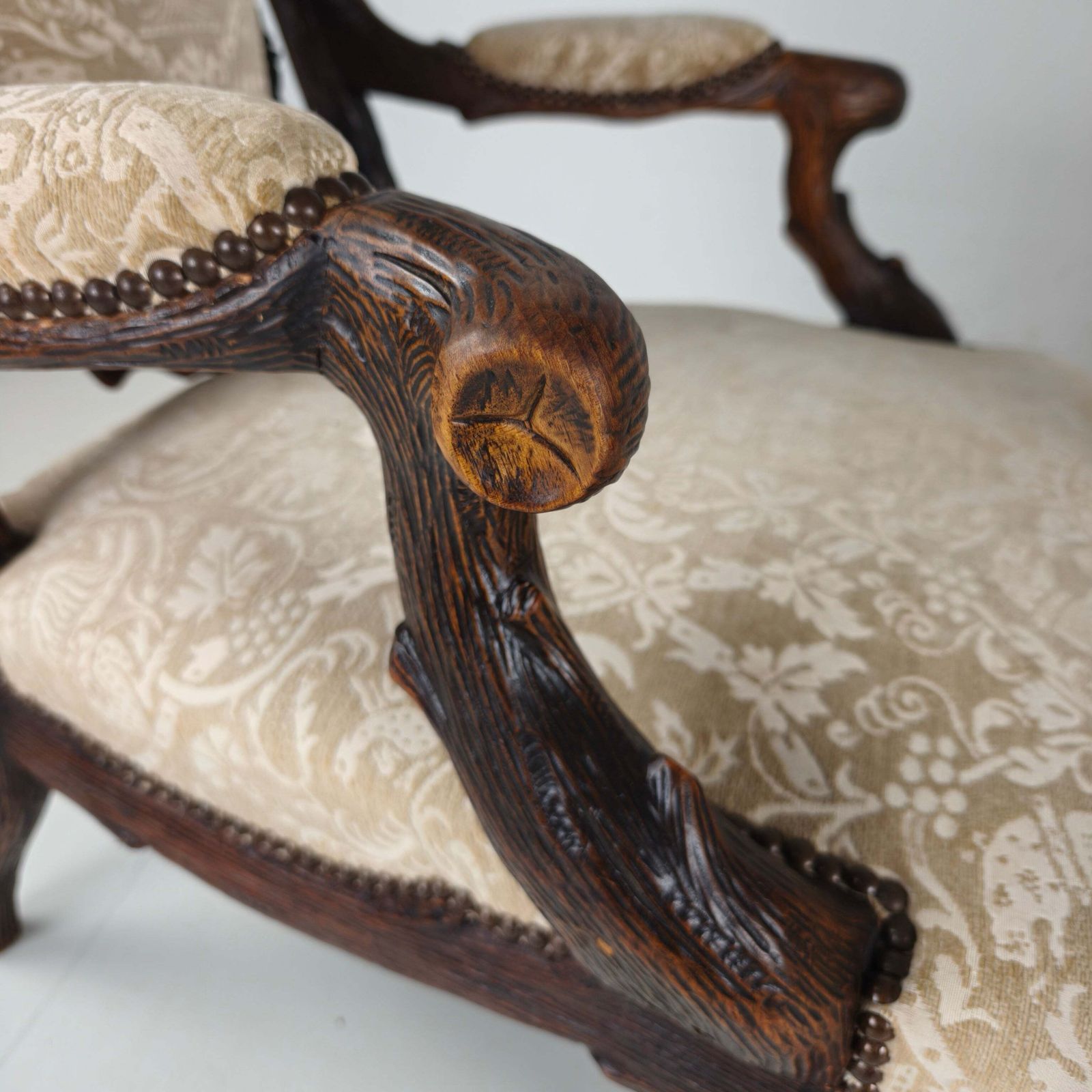 Set Of Two Black Forest Style Armchairs By Horrix – 19th Century photo 6050.0
