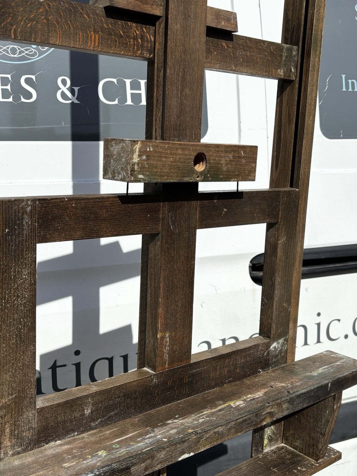 Large Antique Oak Artist's Easel, Previously Owned By World Famous John W Mills photo buy