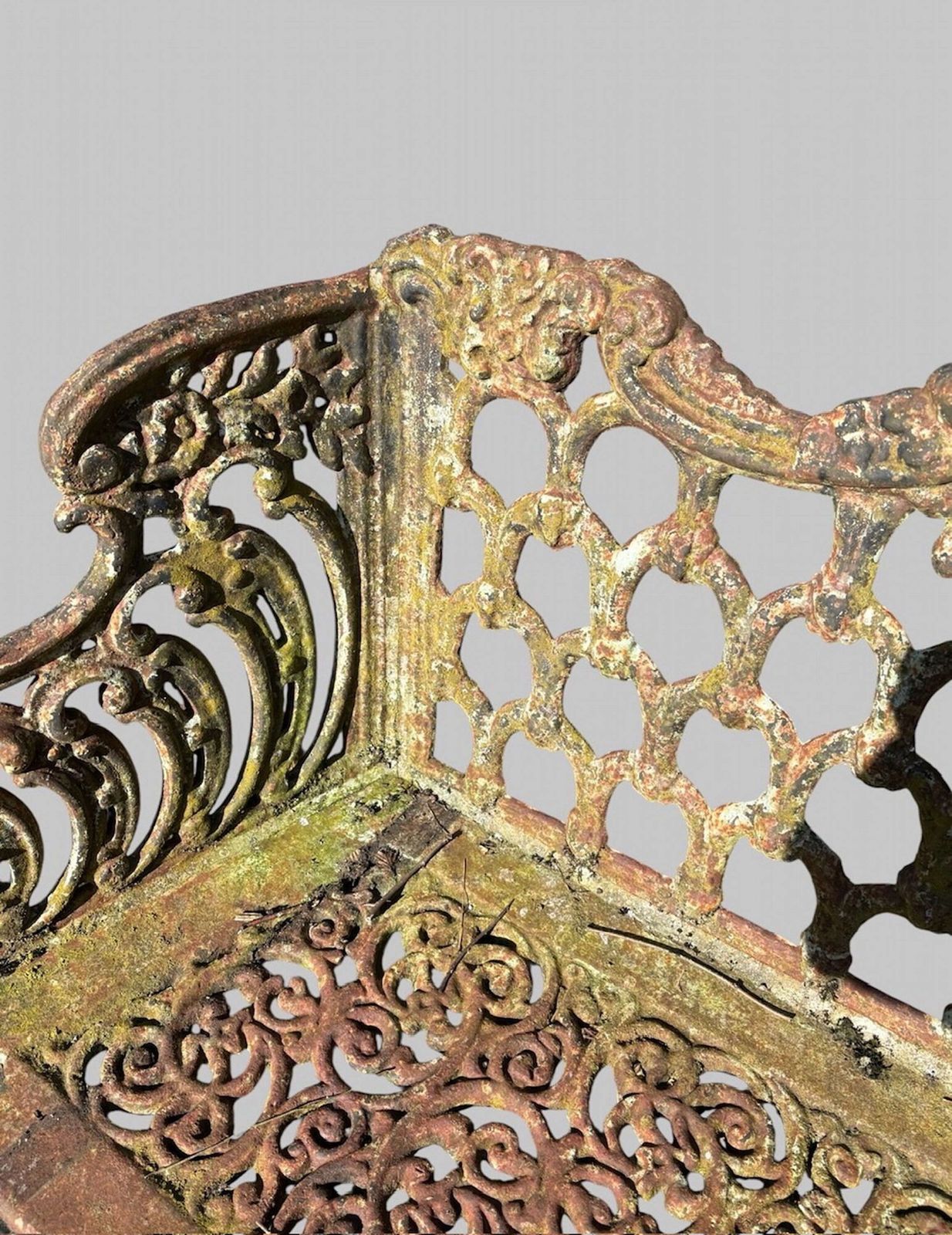 A Lovely Antique Cast Iron Garden Settee photo for sale