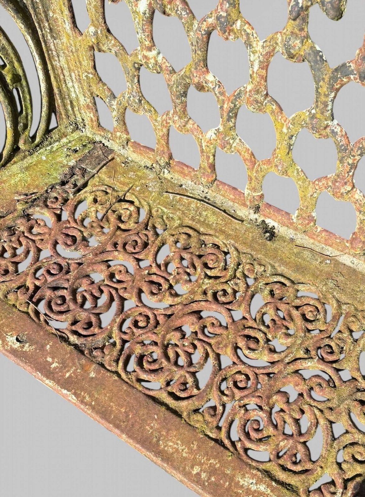 A Lovely Antique Cast Iron Garden Settee photo 575.0