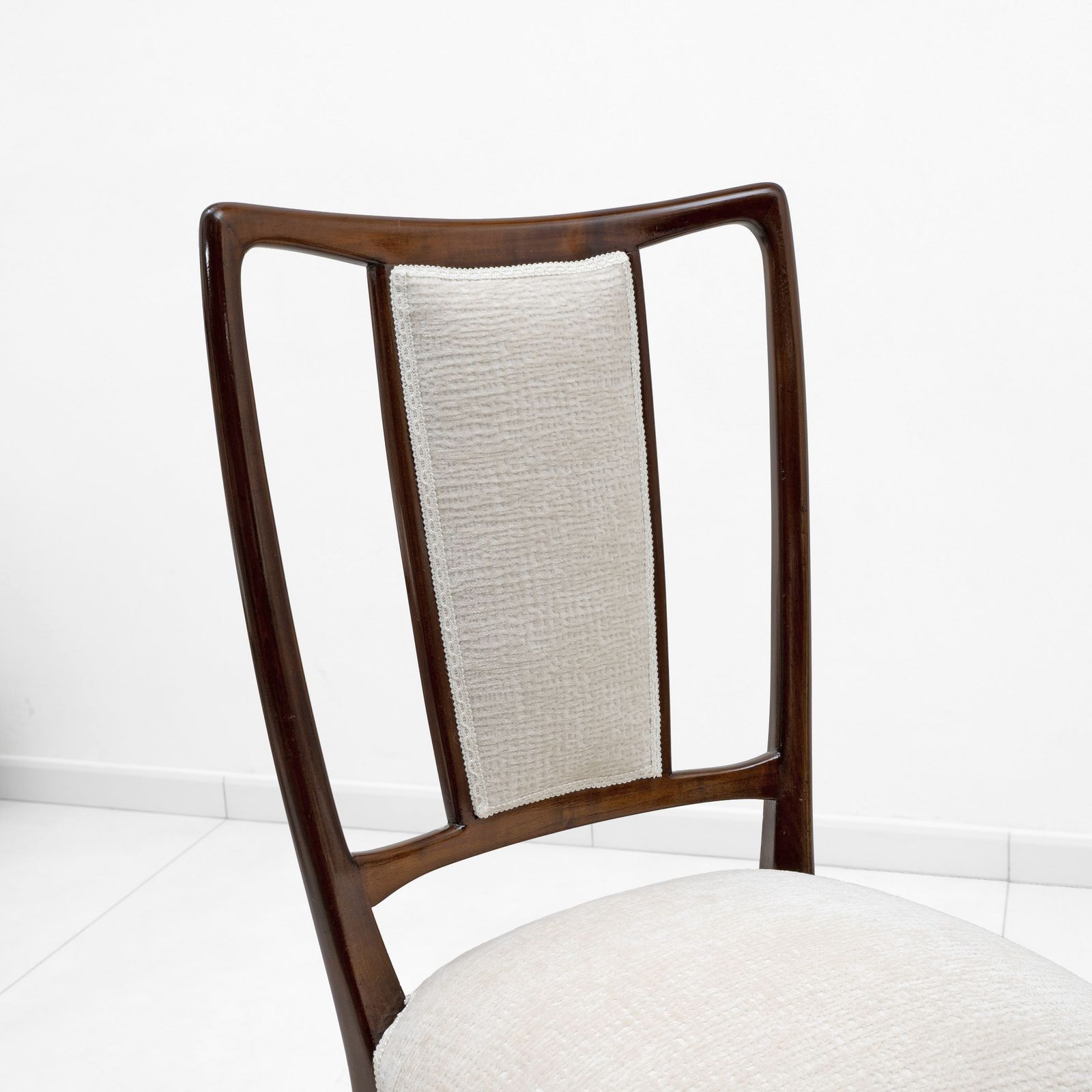 Set Of 8 Osvaldo Borsani Mid Century Modern Italian Bouclè Dining Chairs, 50s photo buy