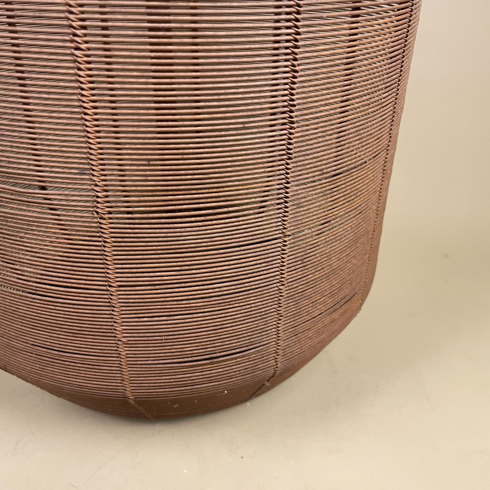 Flam & Luce Bronze Mesh Floor Lamp Large Retro Modern Designer Vintage Lighting Statement Piece Mid Century Industrial Style photo Lighting