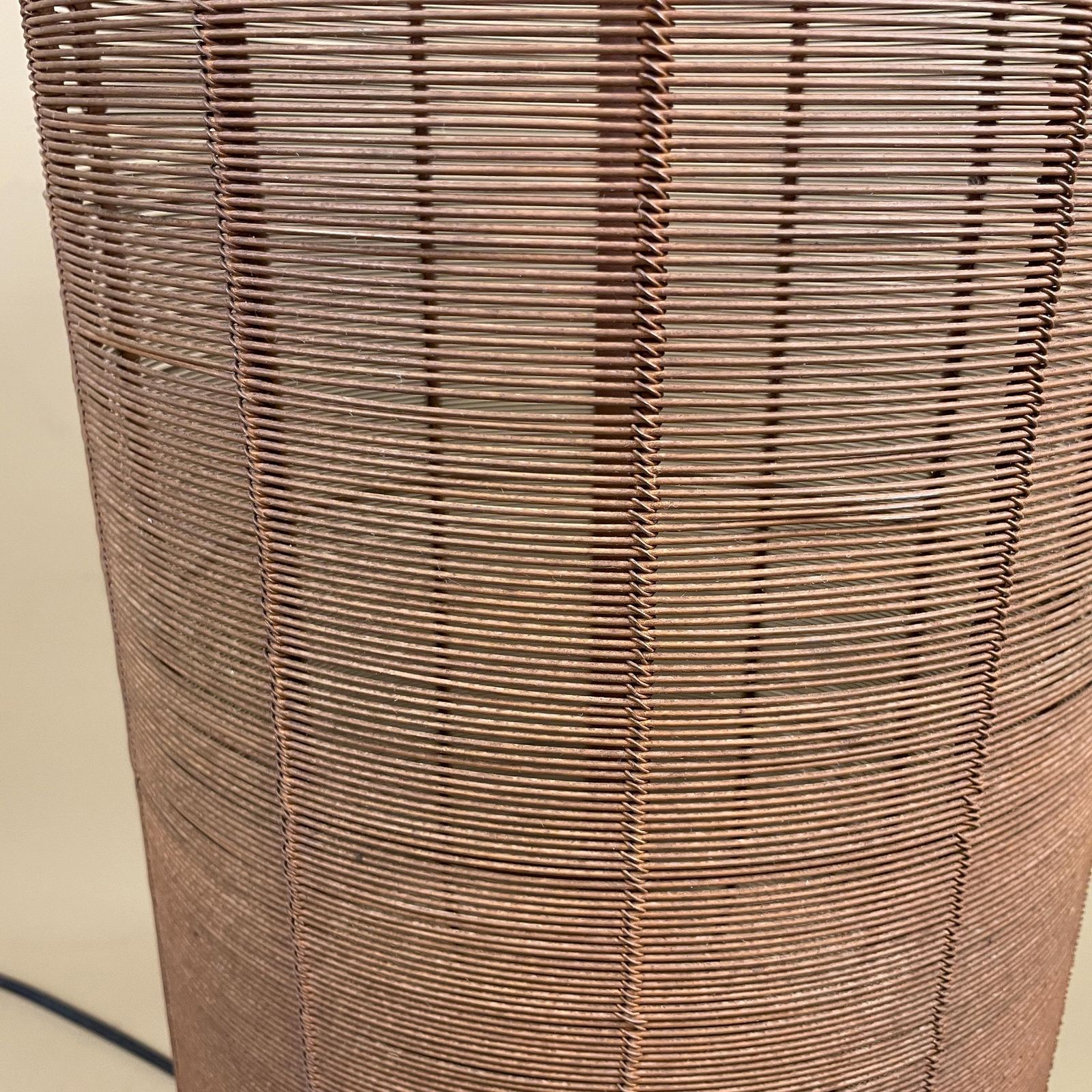 Flam & Luce Bronze Mesh Floor Lamp Large Retro Modern Designer Vintage Lighting Statement Piece Mid Century Industrial Style photo vintage
