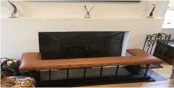 Fireplace Fender   Real Leather