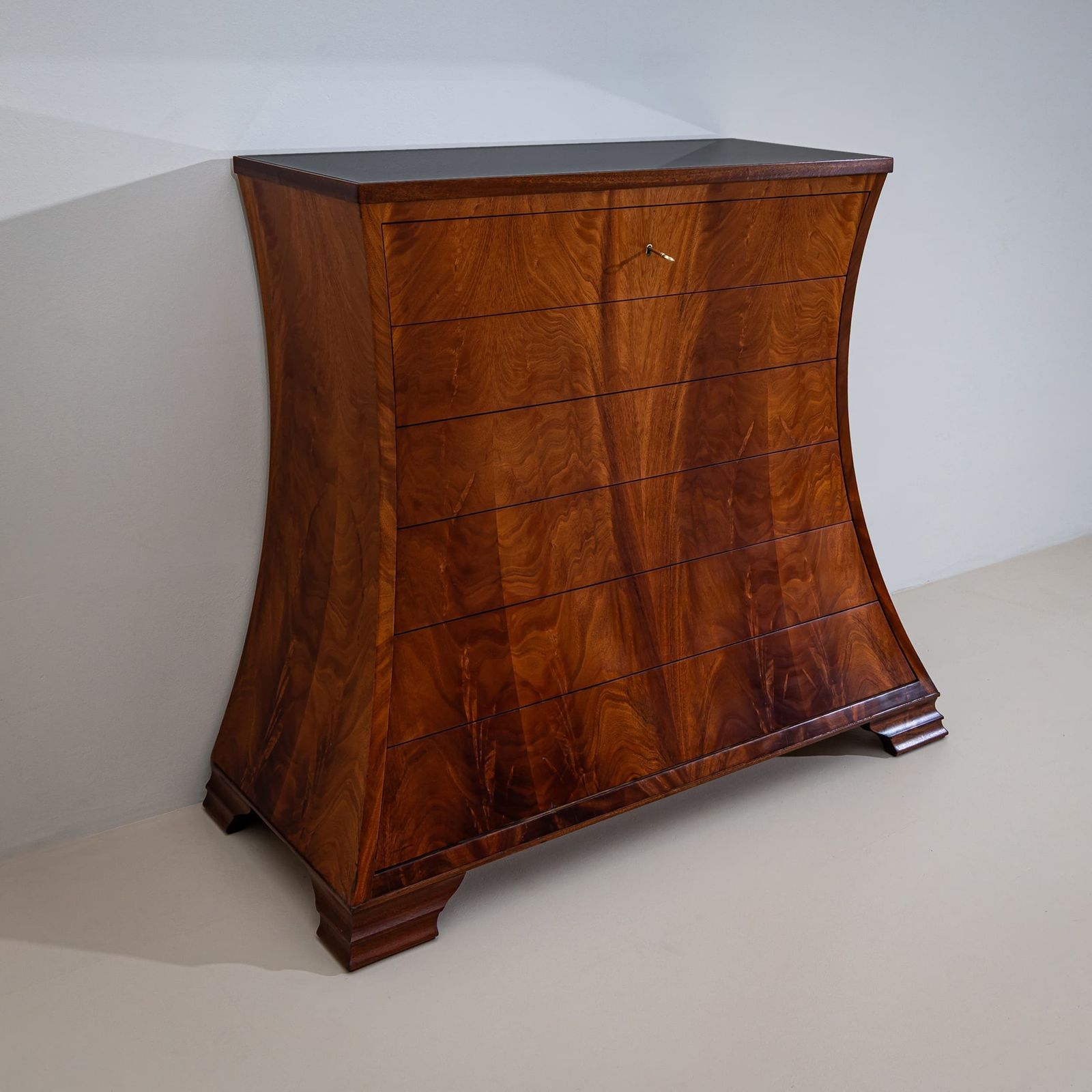 Modern Italian Chest Of Drawers In Trapezoidal Form, Late 20th Century photo for sale
