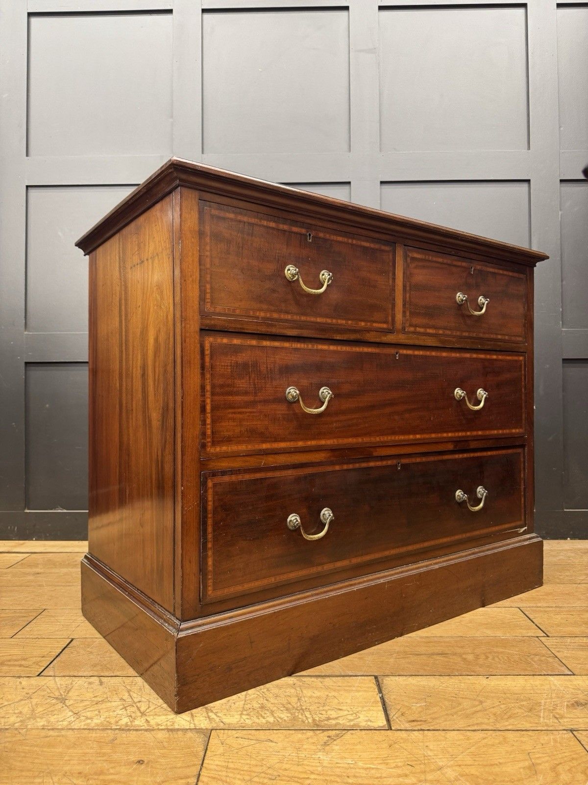 Antique Mahogany Chest Of Drawers Bedroom Storage / Victorian Georgian photo for sale