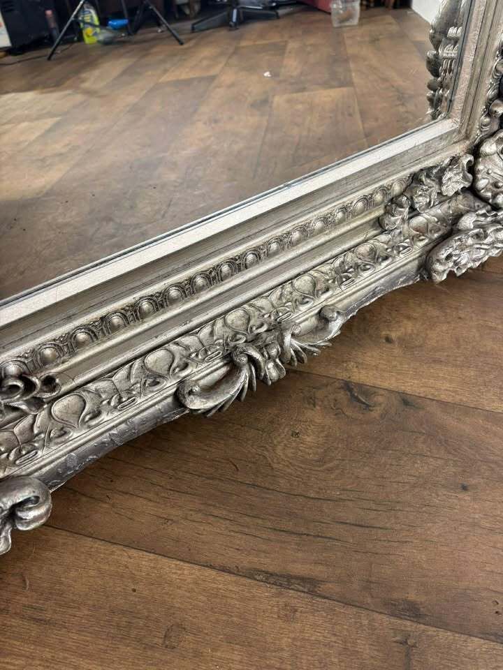 Large Gallery Reproduction Rectangular Bevel Edged Lean Mirror photo Home Decor
