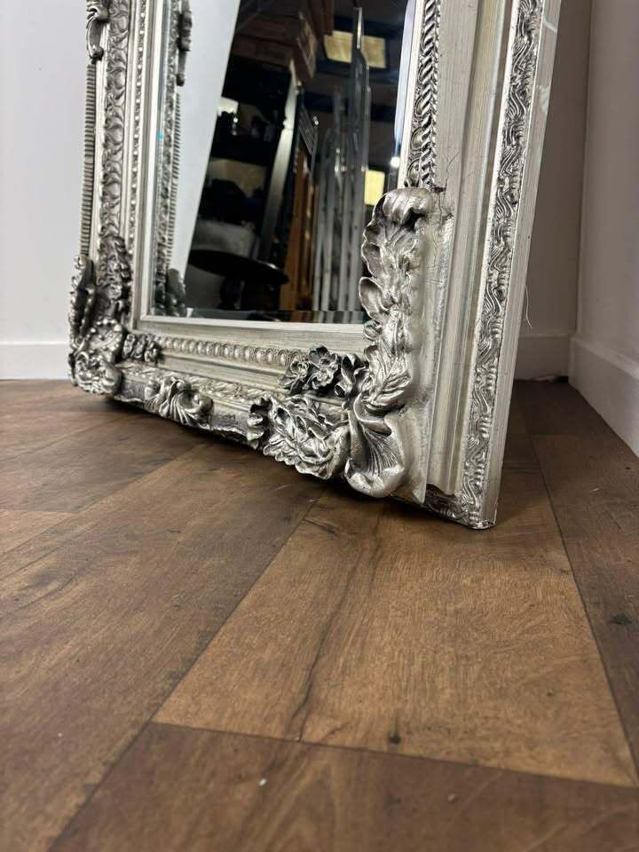 Large Gallery Reproduction Rectangular Bevel Edged Lean Mirror photo 439.0
