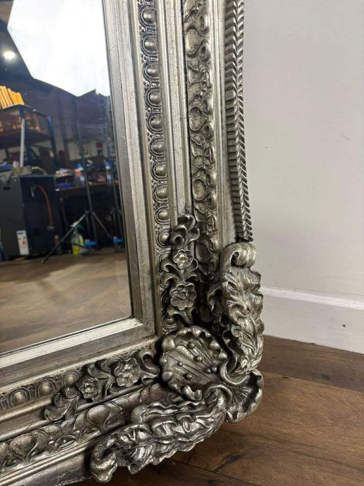 Home Decor Large Gallery Reproduction Rectangular Bevel Edged Lean Mirror photo