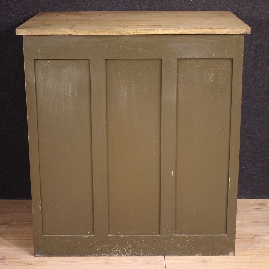 photo for sale 20th Century Woodcut Workshop Chest Of Drawers In Lacquered Wood