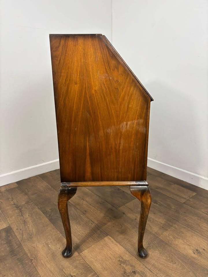 Vintage Figured Walnut Bureau, Early 20th Century photo Furniture