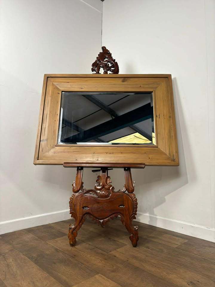 Contemporary Pine Rectangular Mirror photo buy