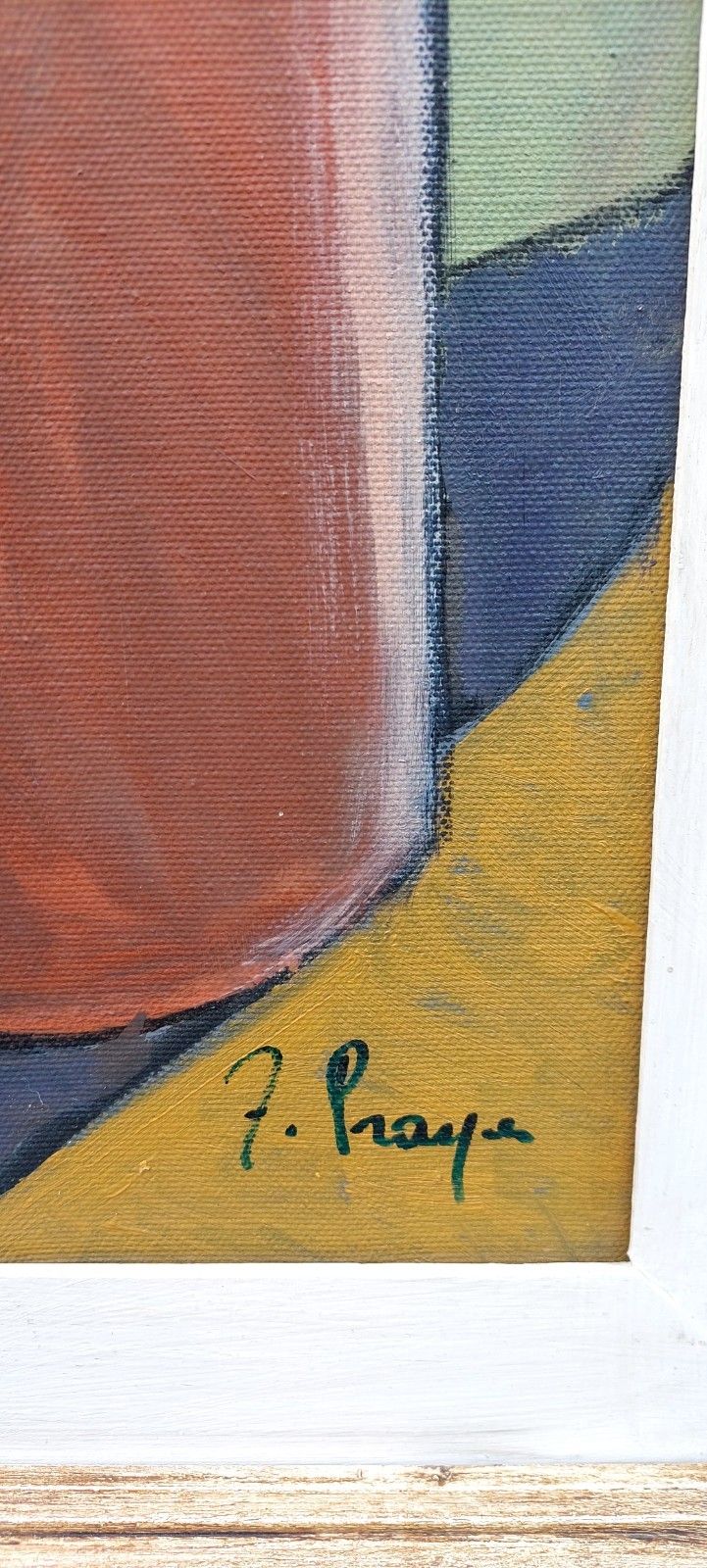 Oil Painting On Canvas Still Life With Alarm Clock "Franco Prayer (1924) 80x70 Cm photo 300.0