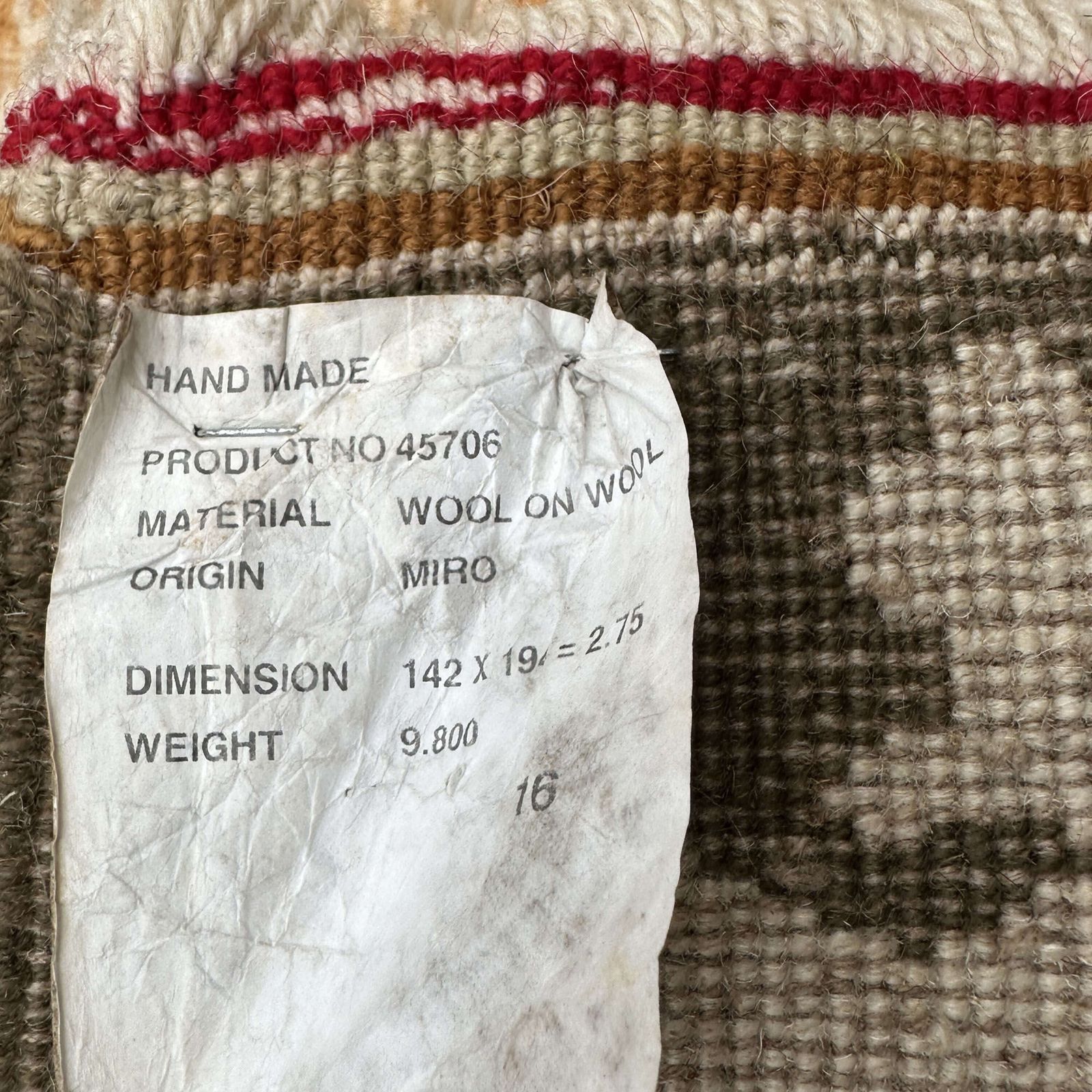 photo vintage Large Rug After 'Bird Woman' By Joan Miró, Hand Knotted In Wool
