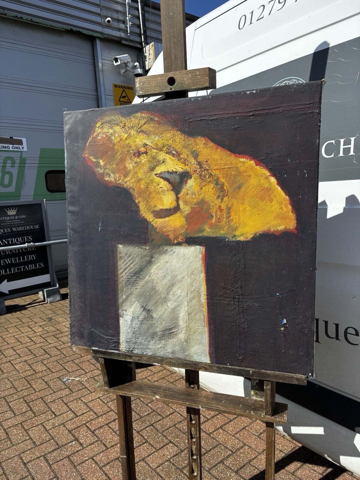 Original Lion Oil On Canvas By John W Mills photo 2038.0