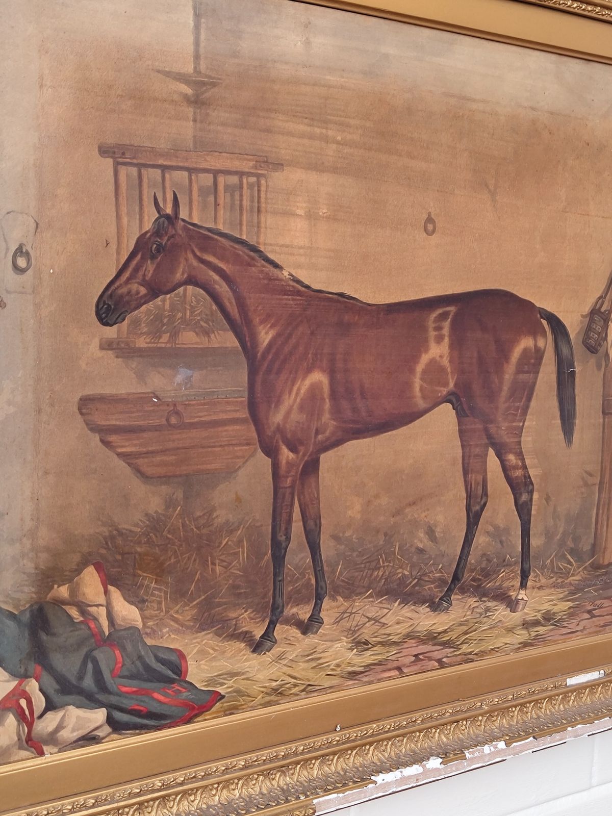 photo furniture Antique Set Of Three Early Edwardian Race Horse Equestrian Lithographs After Harry Hall