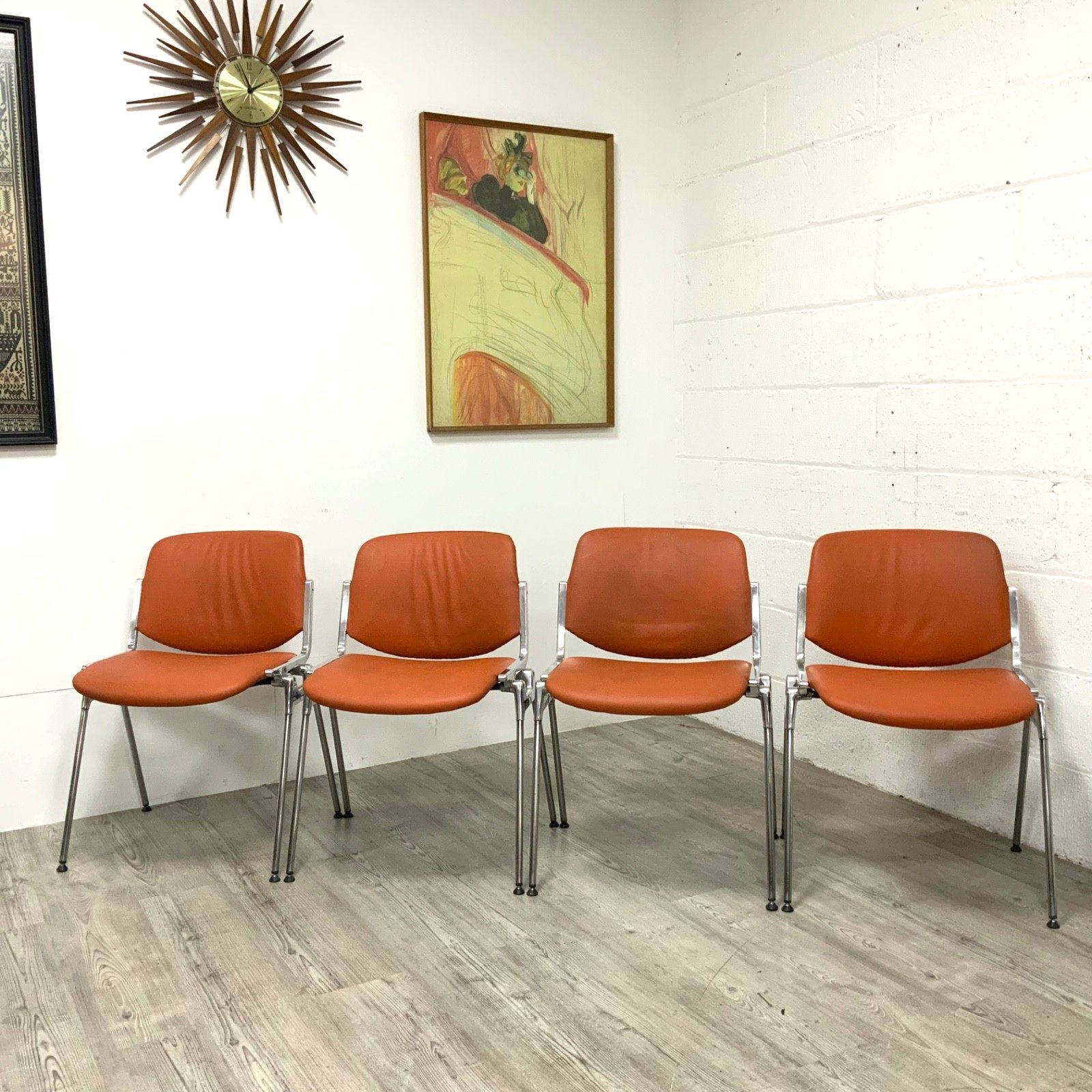 A Set Of Four Vintage Castelli Dsc 106 Chairs  By  Giancarlo Piretti Mid Century  1970s photo vinterior
