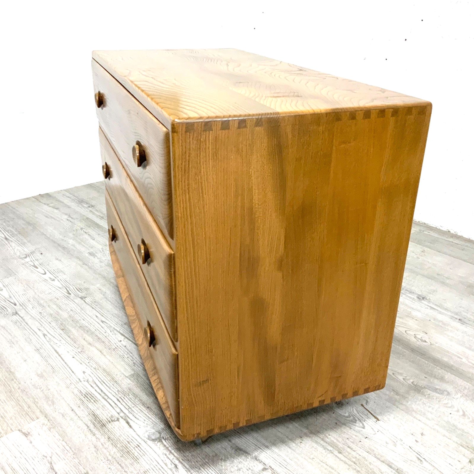 Ercol Blonde Windsor Model 412 Chest Of Drawers Solid Elm And Beech C1960s photo Furniture
