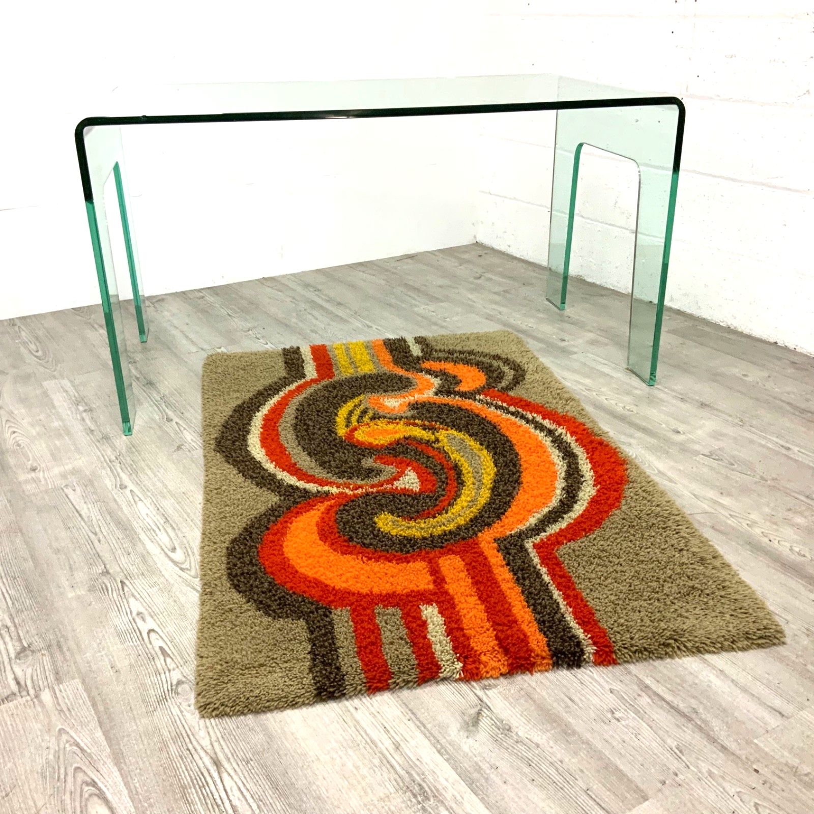 Desso Rug Shag Dralon Wool 60s 70s Vintage Mid Century 145cm X 90cm photo 545.0