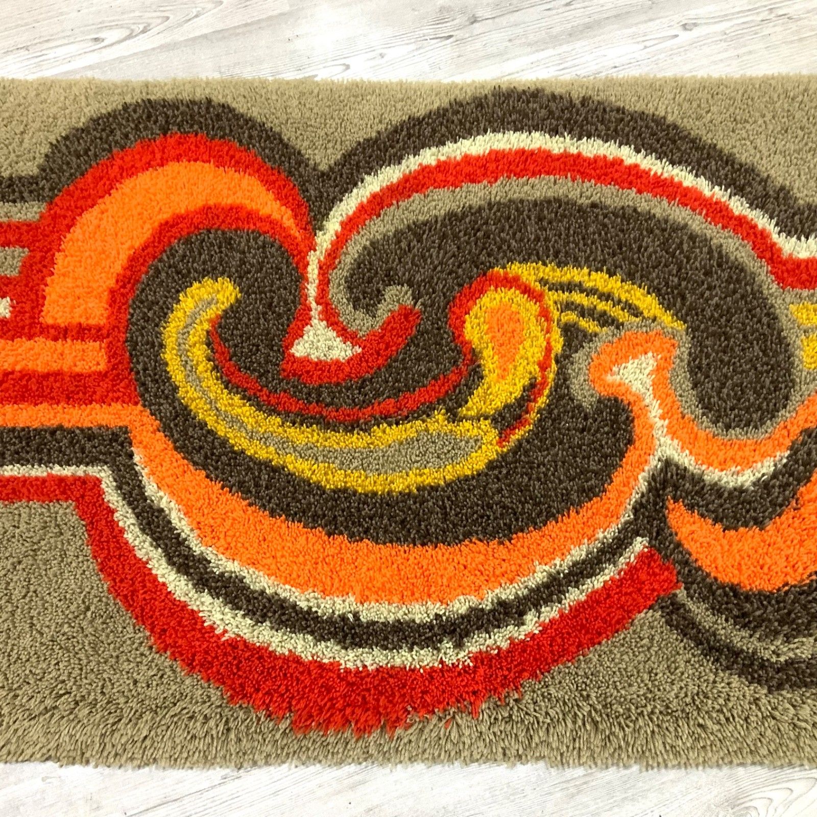 Desso Rug Shag Dralon Wool 60s 70s Vintage Mid Century 145cm X 90cm photo vintage