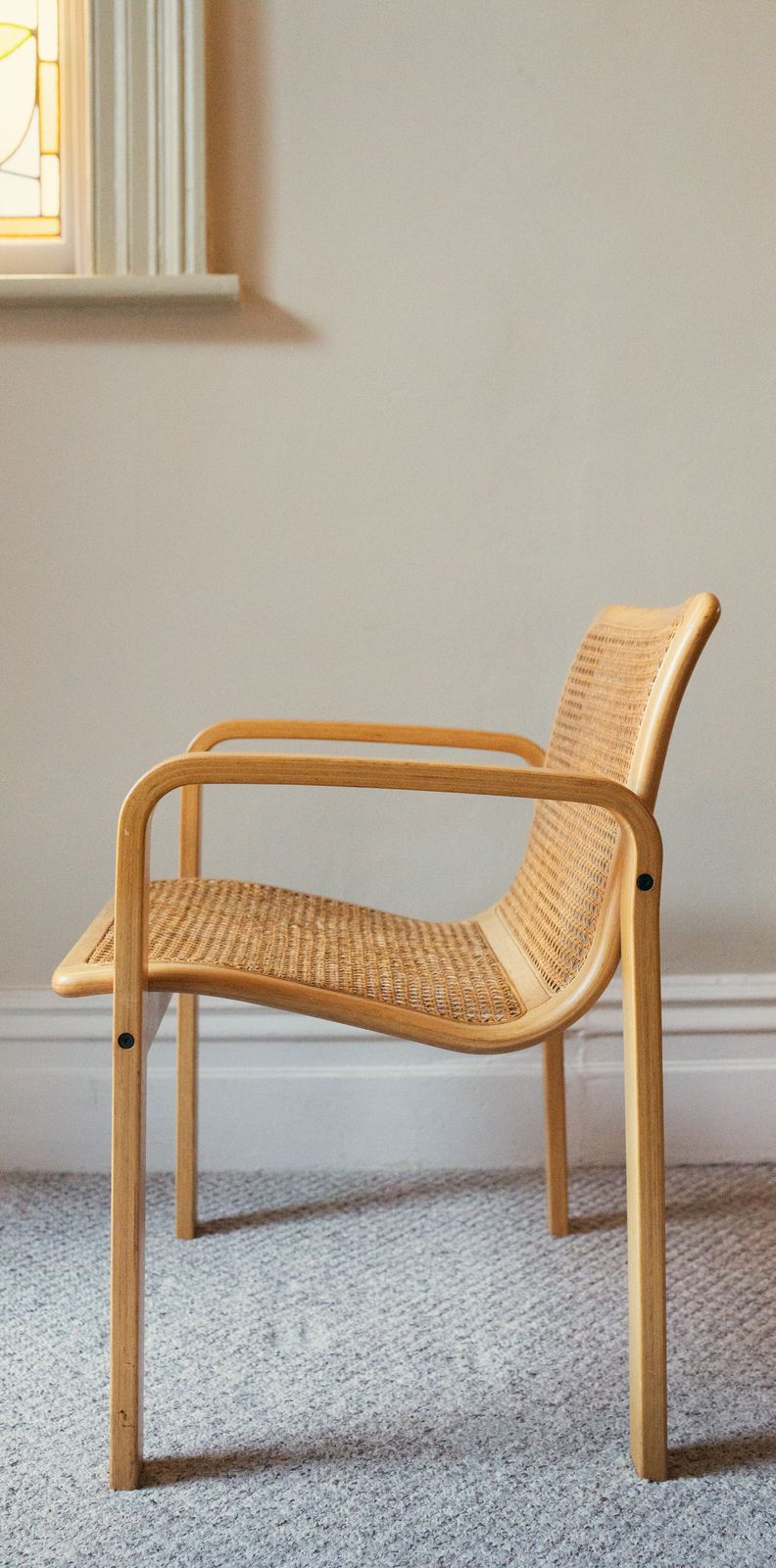 Pair Of Mid Century Beech/Cane Chairs By Olivo Pietro, Italy, 1970’s photo vinterior