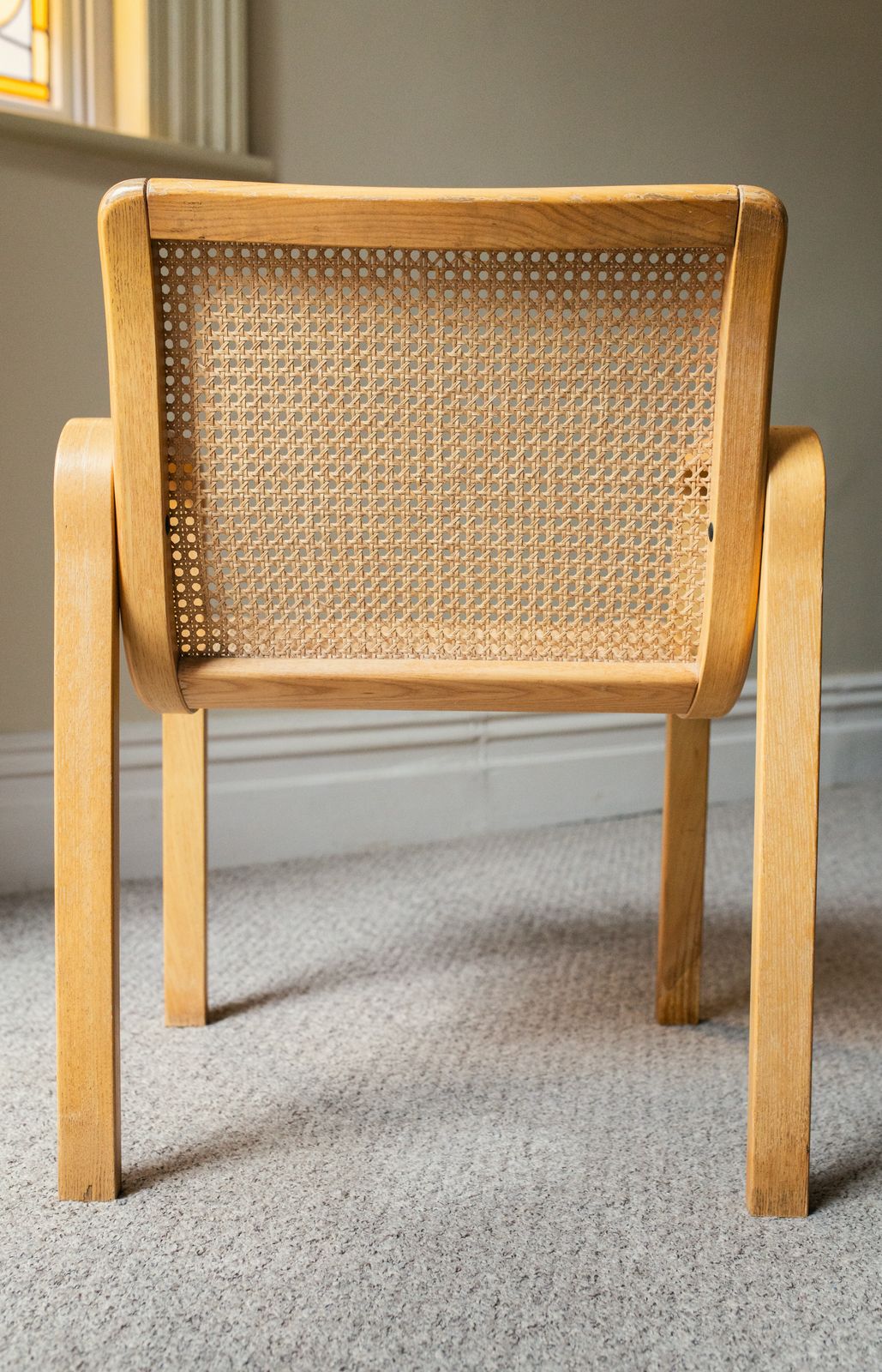 photo buy Pair Of Mid Century Beech/Cane Chairs By Olivo Pietro, Italy, 1970’s