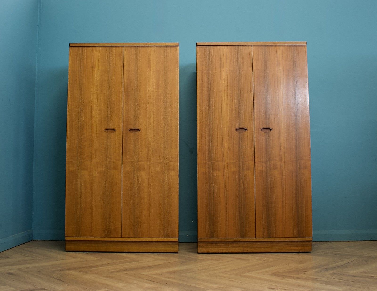 Mid Century Walnut Wardrobe From Uniflex , 1960's 1 Of 2, #1719 photo furniture