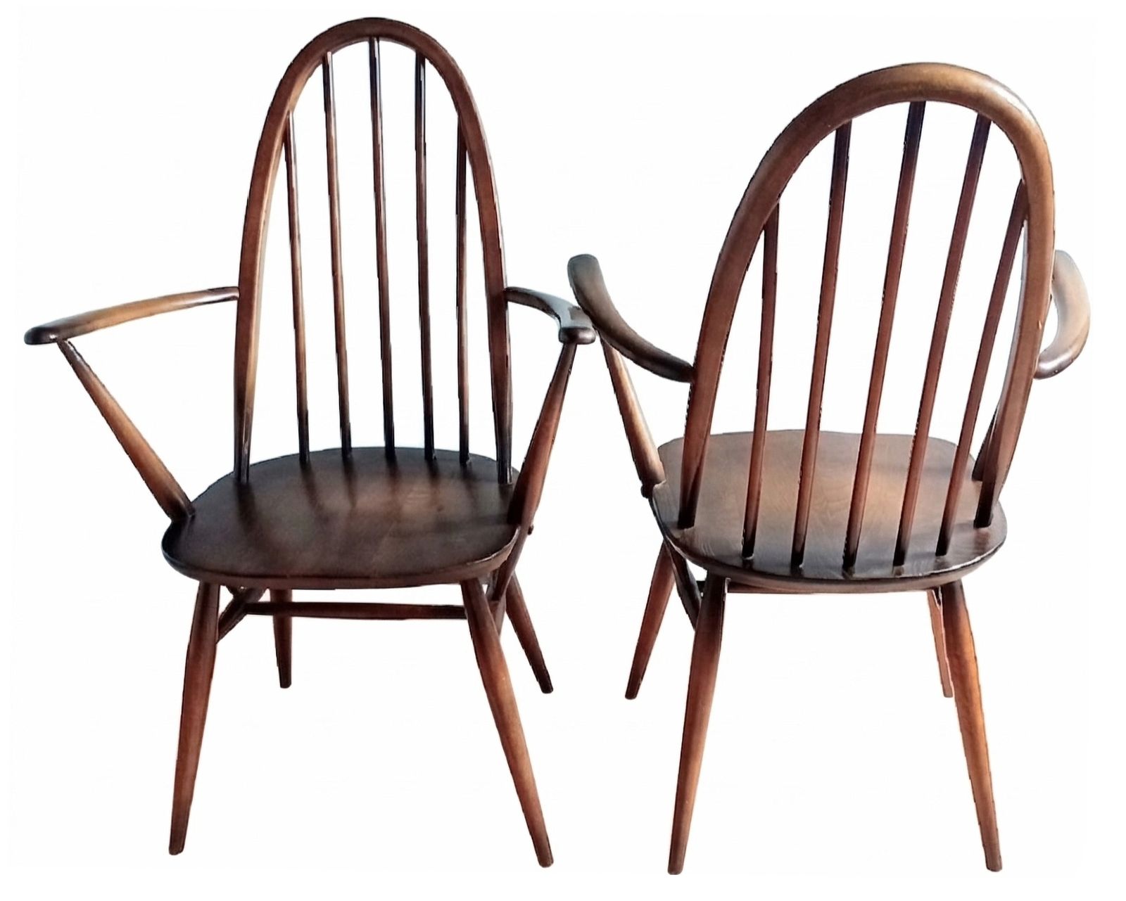Pair Of Authentic Ercol Windsor Carver Armchairs – Gold Label Edition photo Furniture