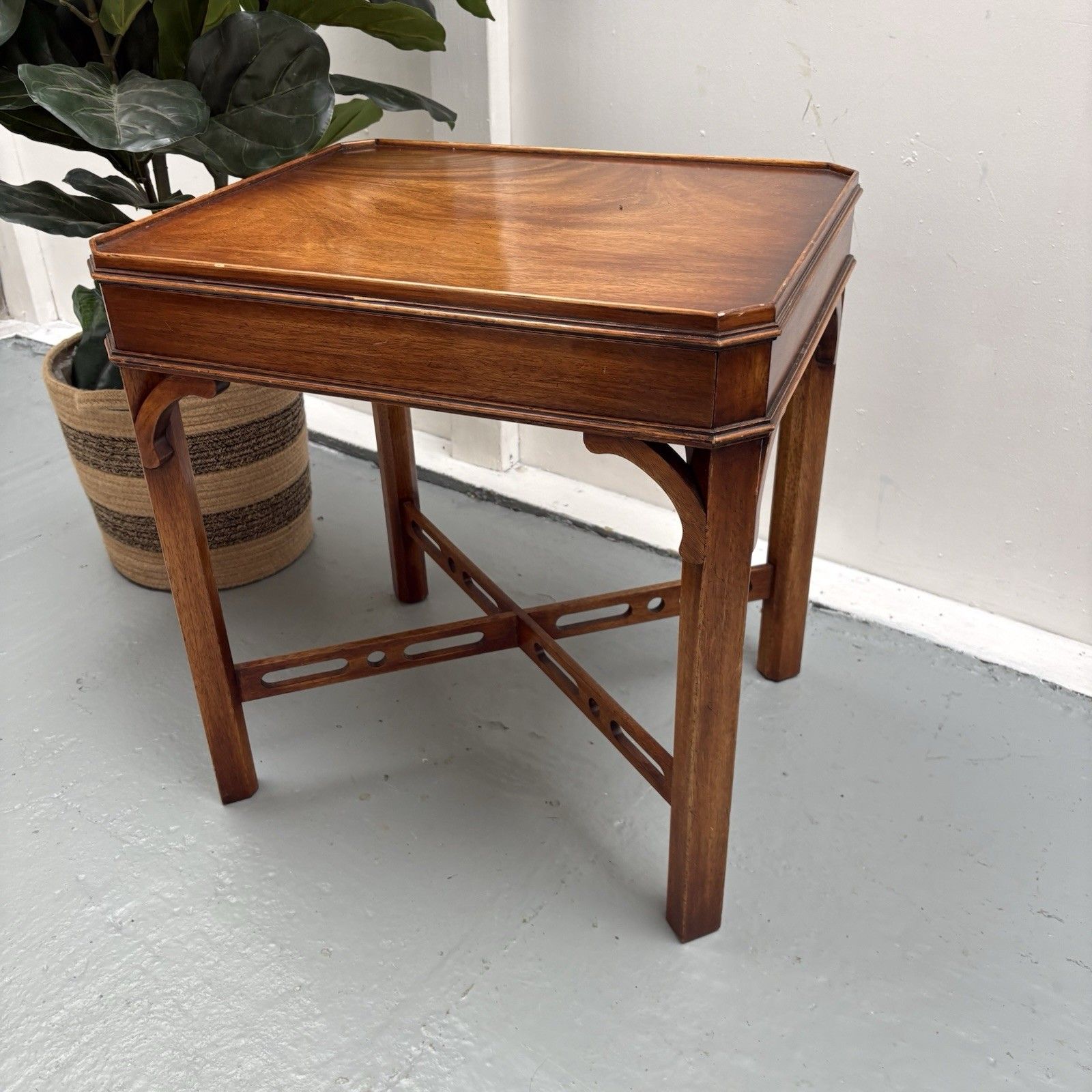 photo for sale Bevan Funnell Mahogany Side Table Georgian Revival England, 1960s