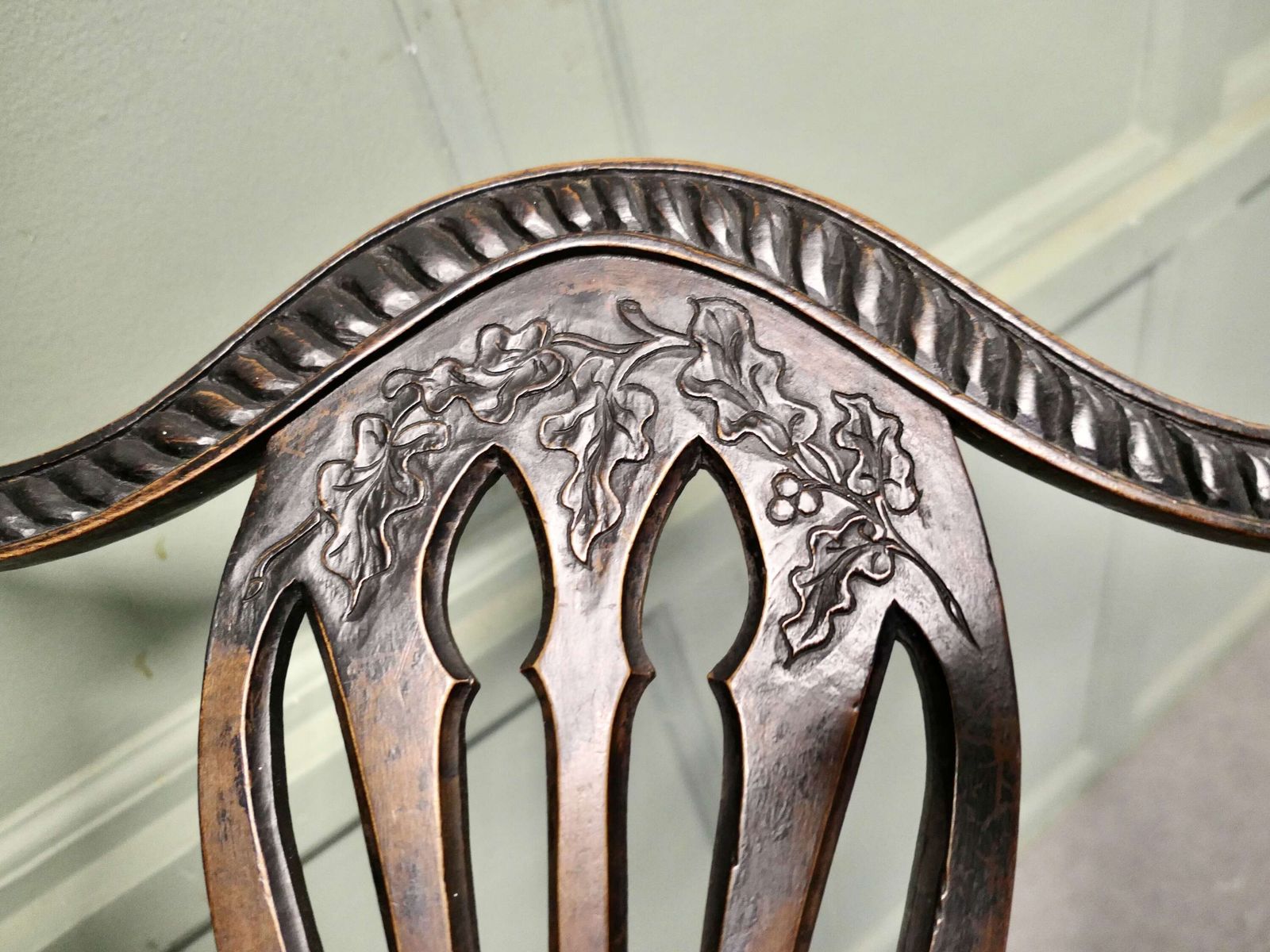 A Hand Carved Chippendale Hall Chair Apprentice Piece This Is A Very Unusual Piece photo vinterior