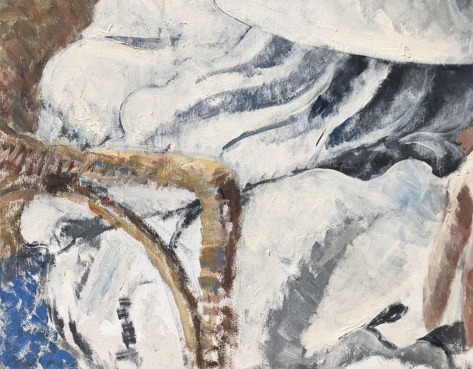 Josep Maria Draper Melancholic Female Figure, Oil Painting On Canvas C.1990 photo vinterior
