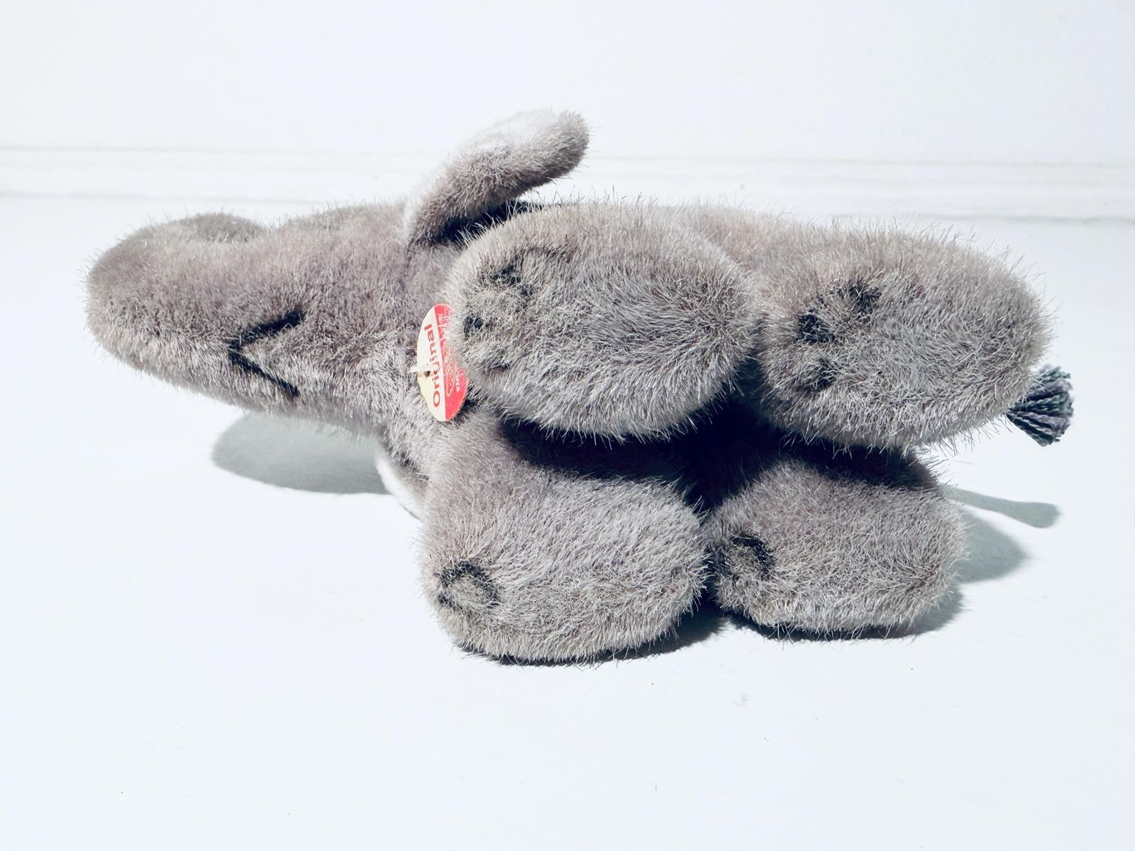 Vintage Steiff Stuffed Elephant Toy Jumbo / 1980s Germany photo vintage