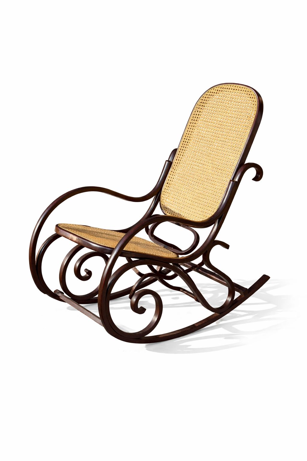 Bentwood Rocking Chair With Cane Seat & Back – Thonet Style photo furniture