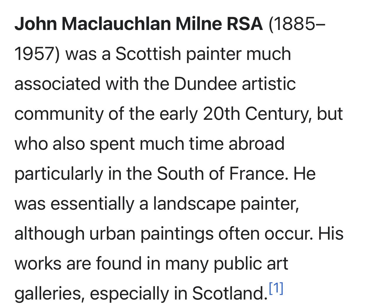 photo vintage John Maclauchlan Milne Scottish Artist Glasgow 1885/1957