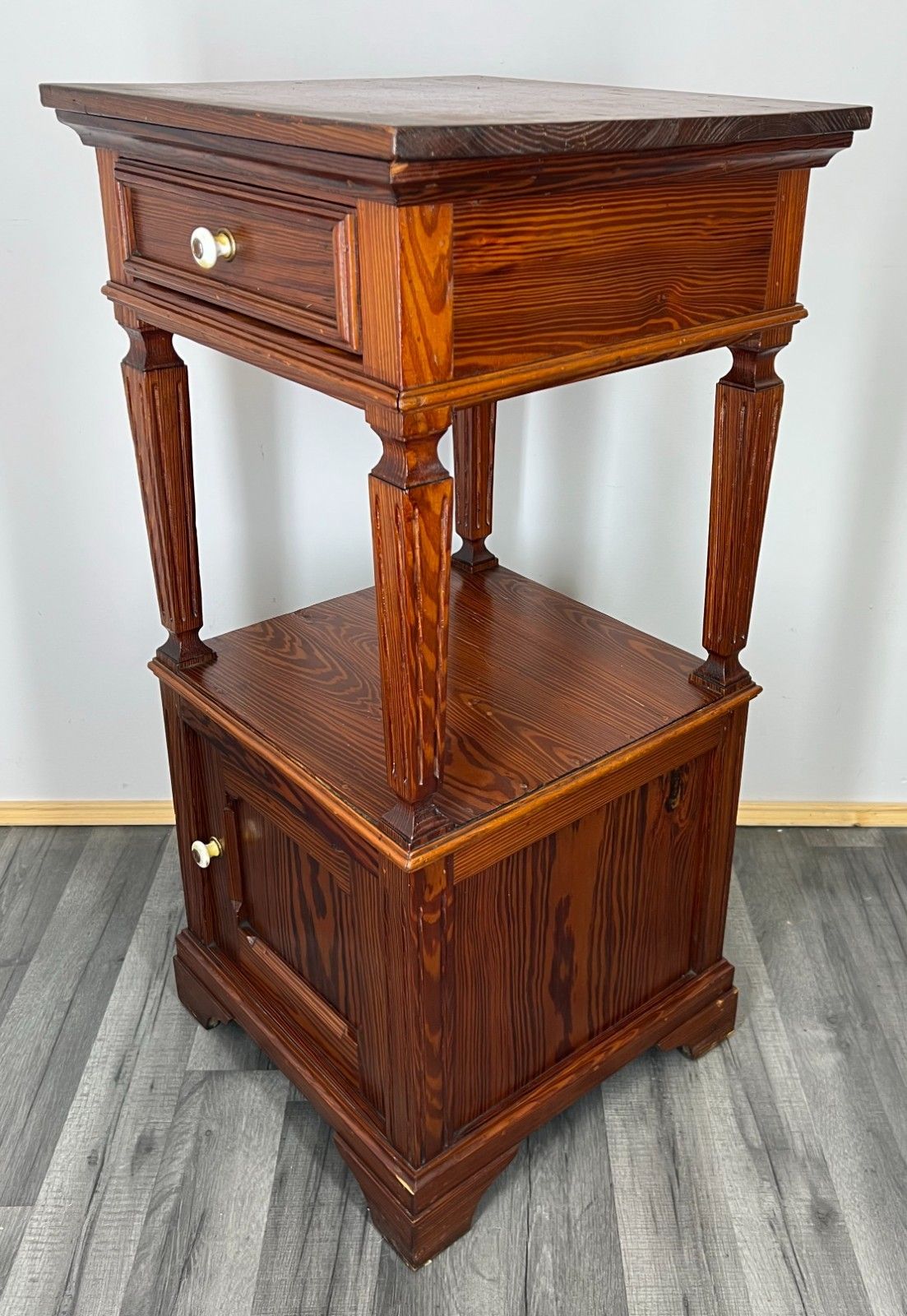 Bedside Table Antique French Carved Wood Carved Cabinet Cupboard Lot 1876 photo furniture