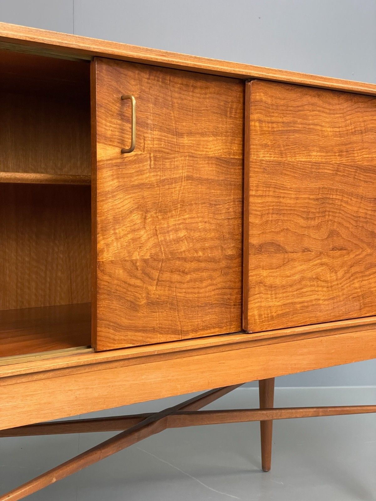 Furniture Vintage 1950s Sideboard Robert Heritage For Heals Mid Century Brass Eb11676 Mwoo photo