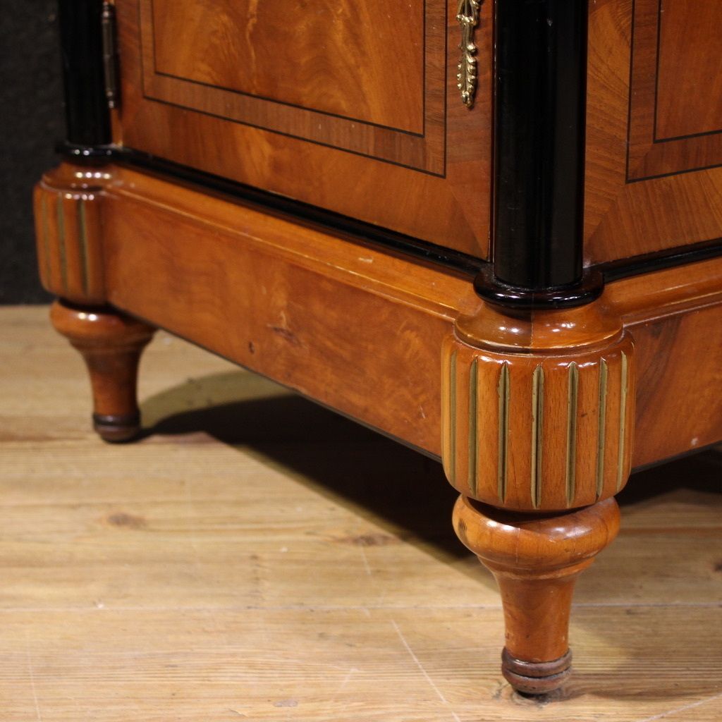 Furniture Pair Of 20th Century Italian Bedside Tables With Marble Top photo