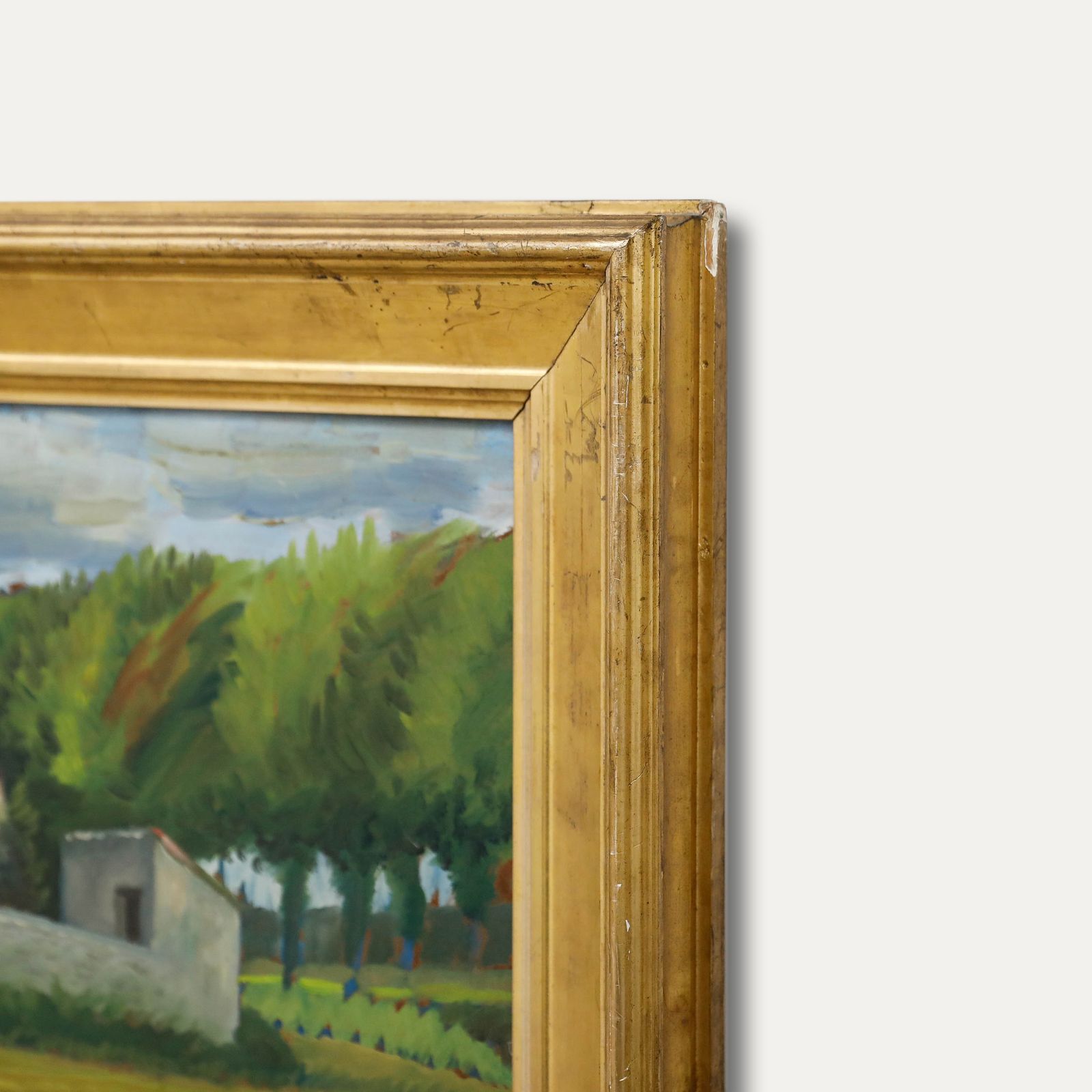 Shackle Framed Mid 20th Century Oil, Derelict Farm Buildings photo 295.0