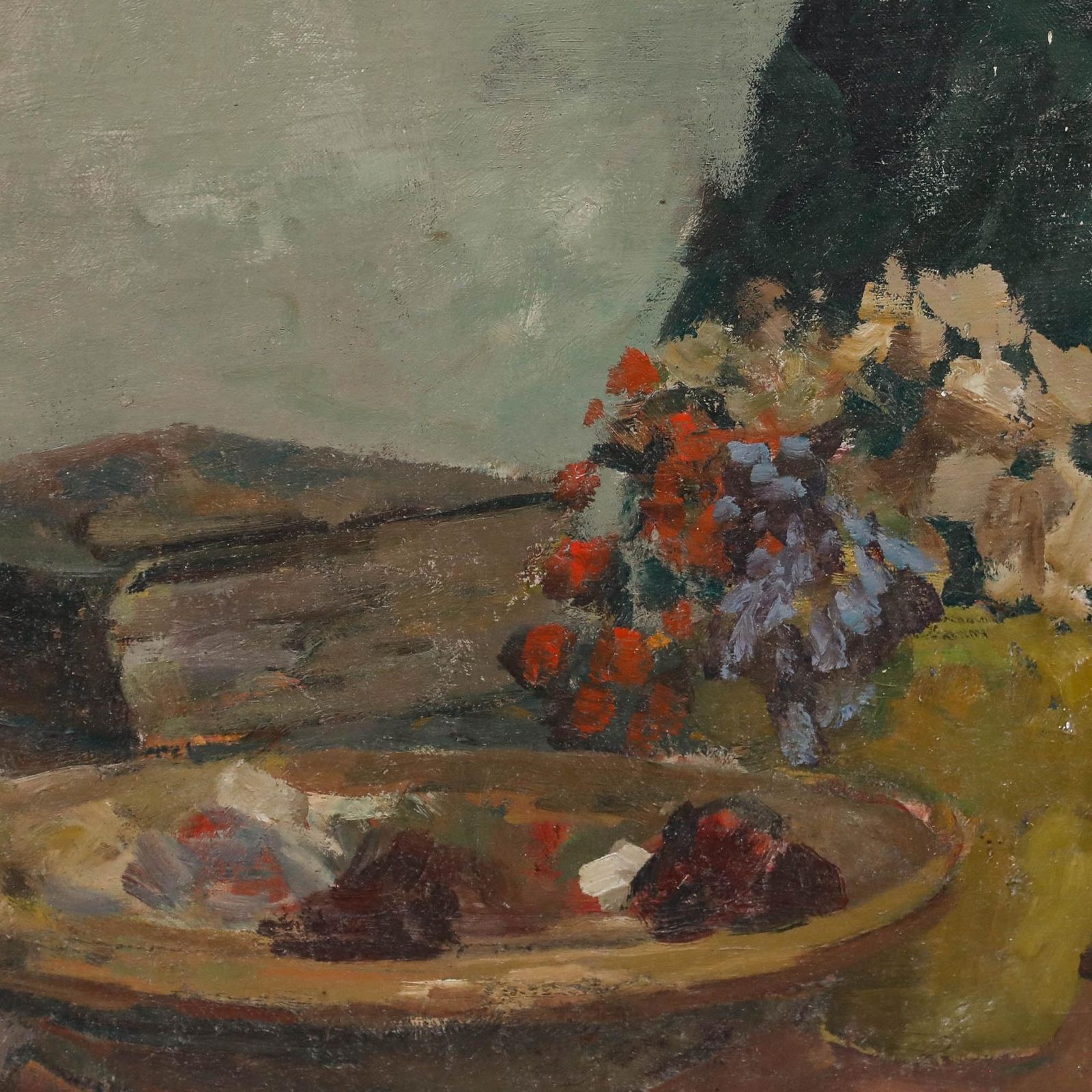 Adam Potgieter (1899 1982) Mid 20th Century Oil, Still Life With Lamp photo Art